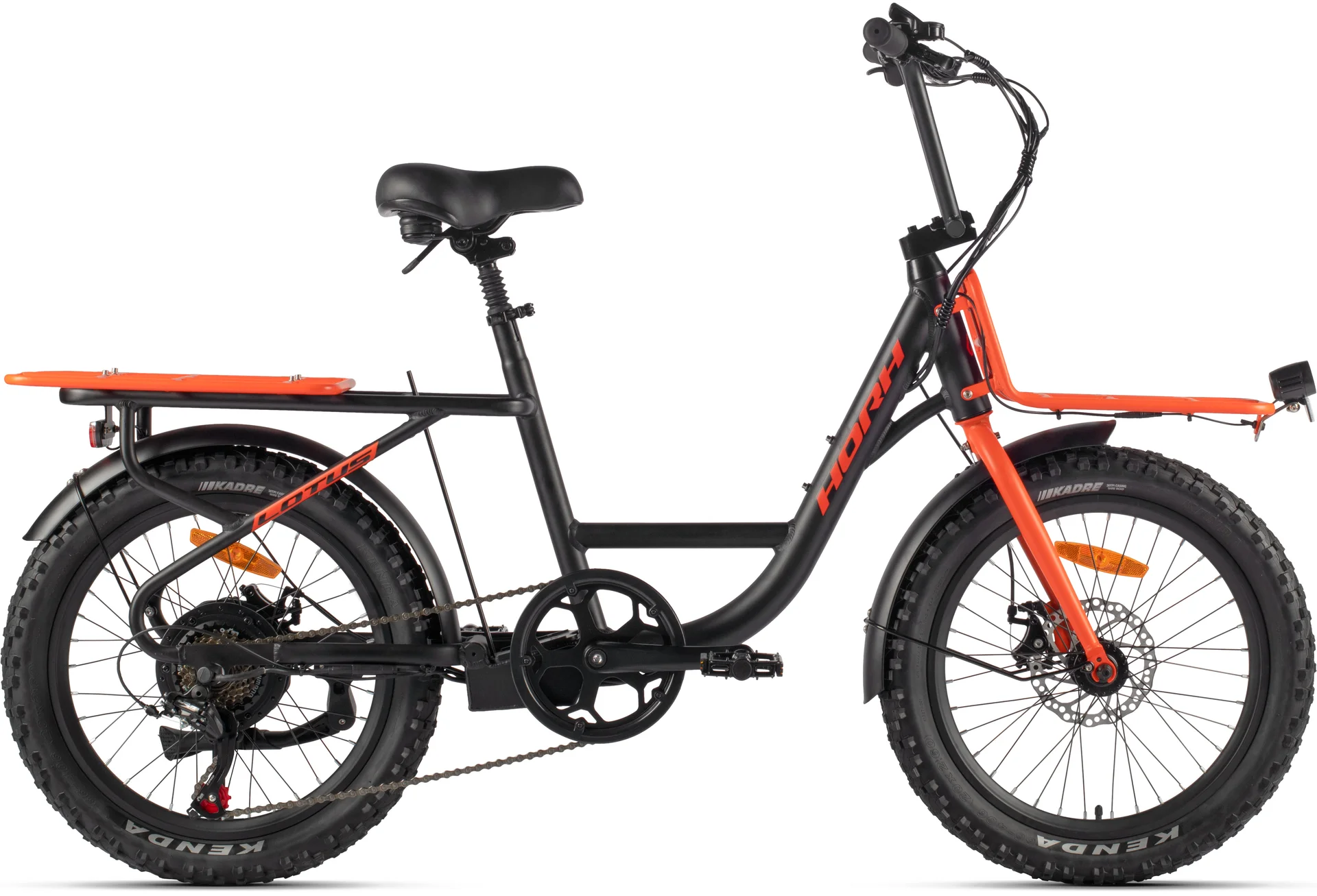 Велосипед HORH LOTUS FAT 20 350W (2025) Black-Orange - изображение 1