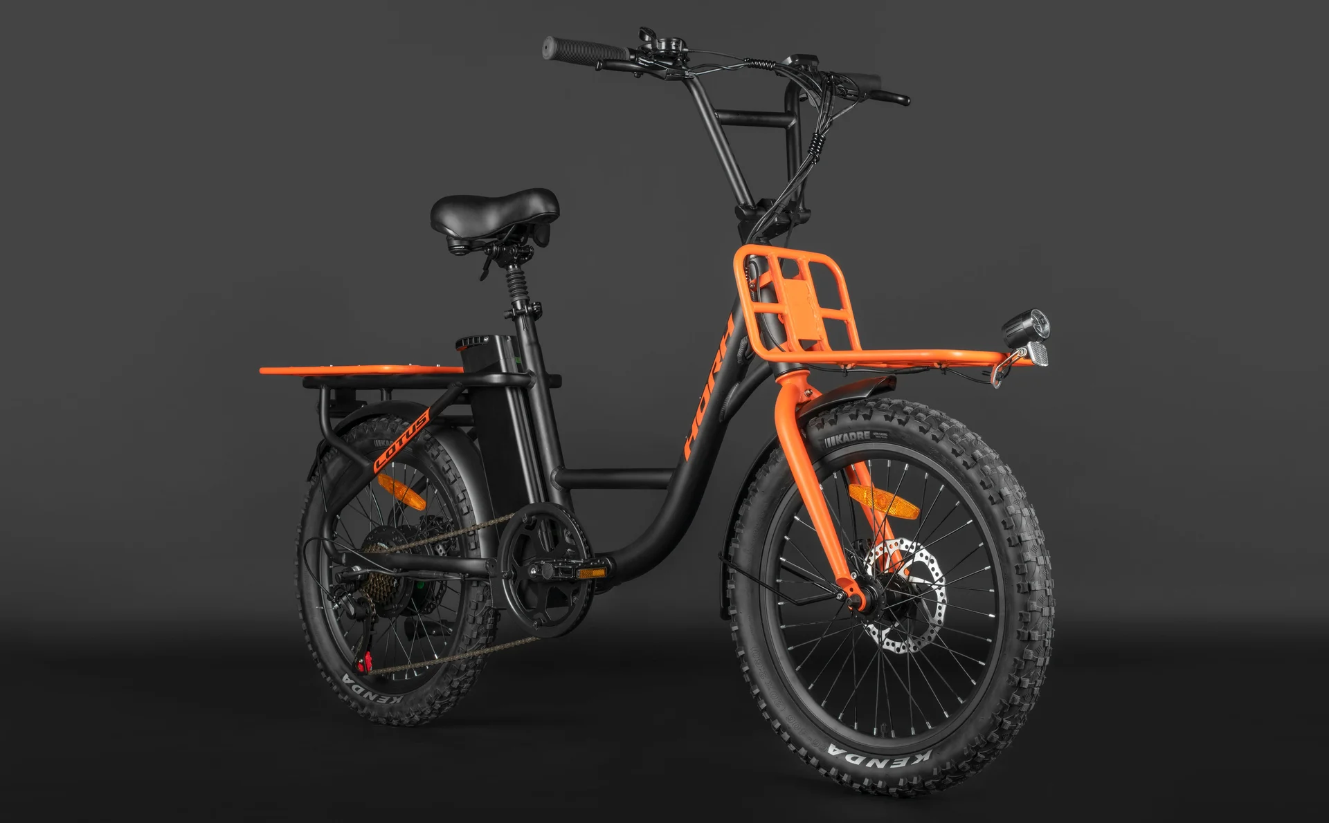 Велосипед HORH LOTUS FAT 20 350W (2025) Black-Orange - миниатюра 3