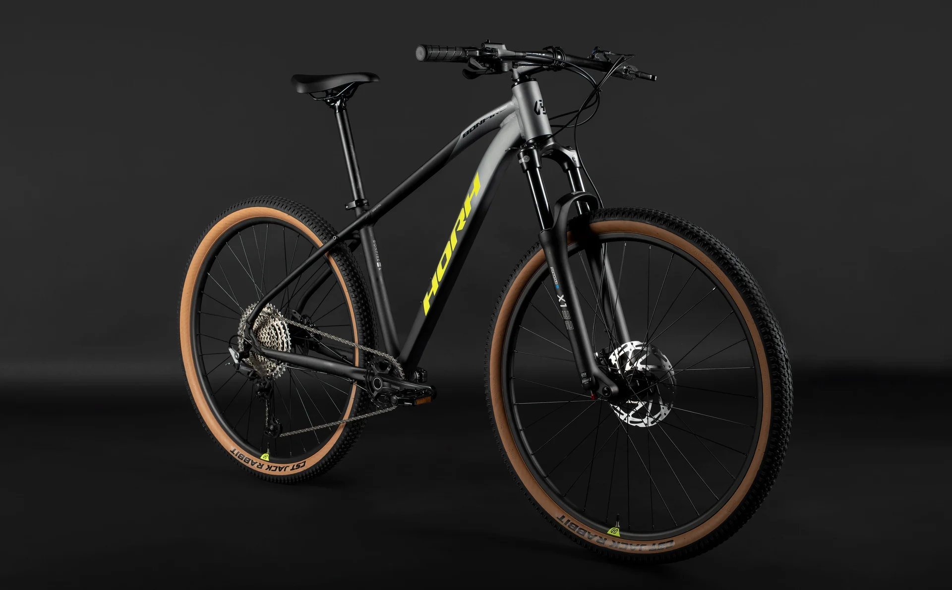 Велосипед HORH BONFIRE (2026) Black-Grey-Yellow - миниатюра 6