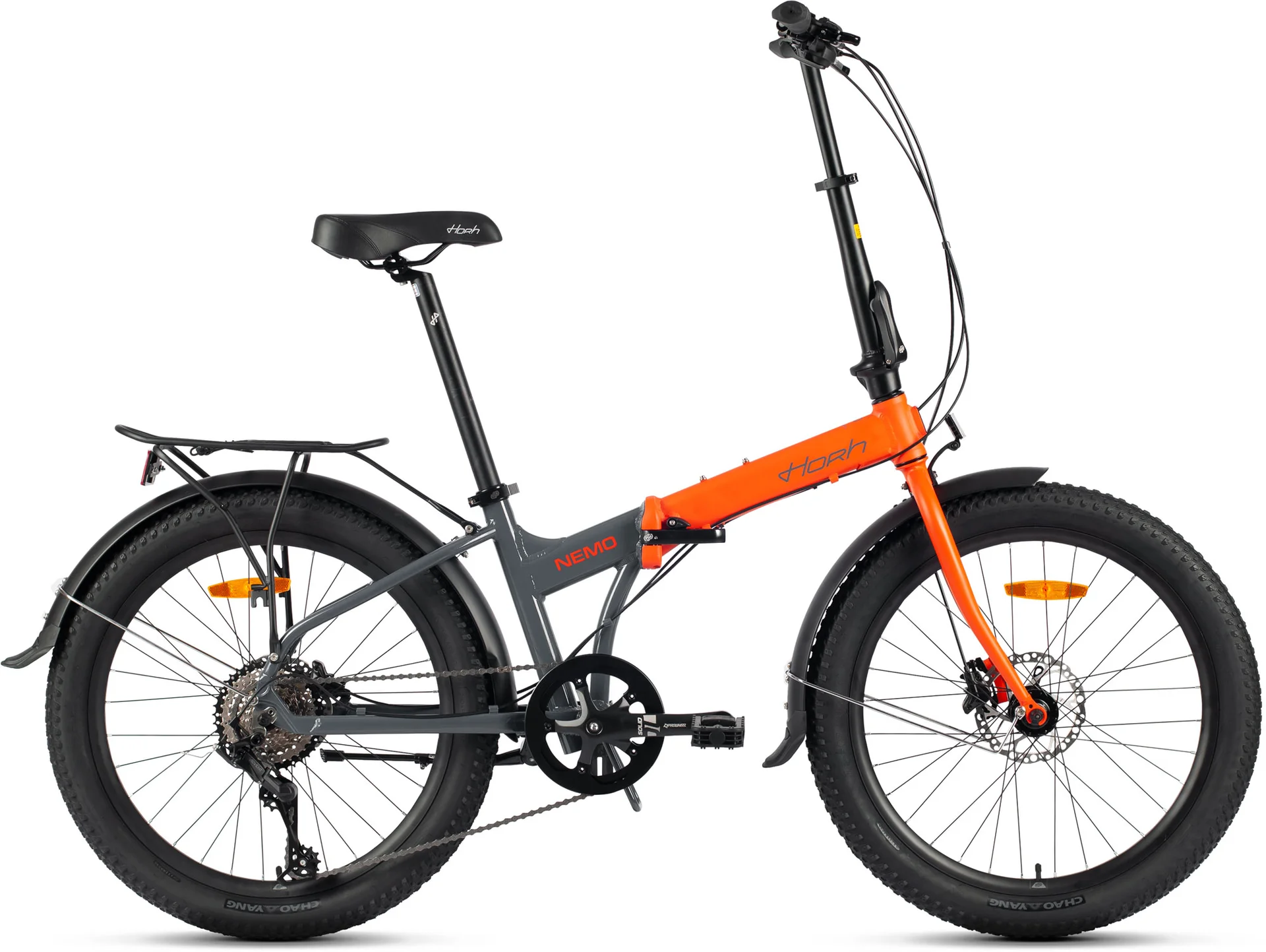 Велосипед HORH NEMO 9SP HD FAT 24" (2024) Orange-Dark Grey - изображение 1
