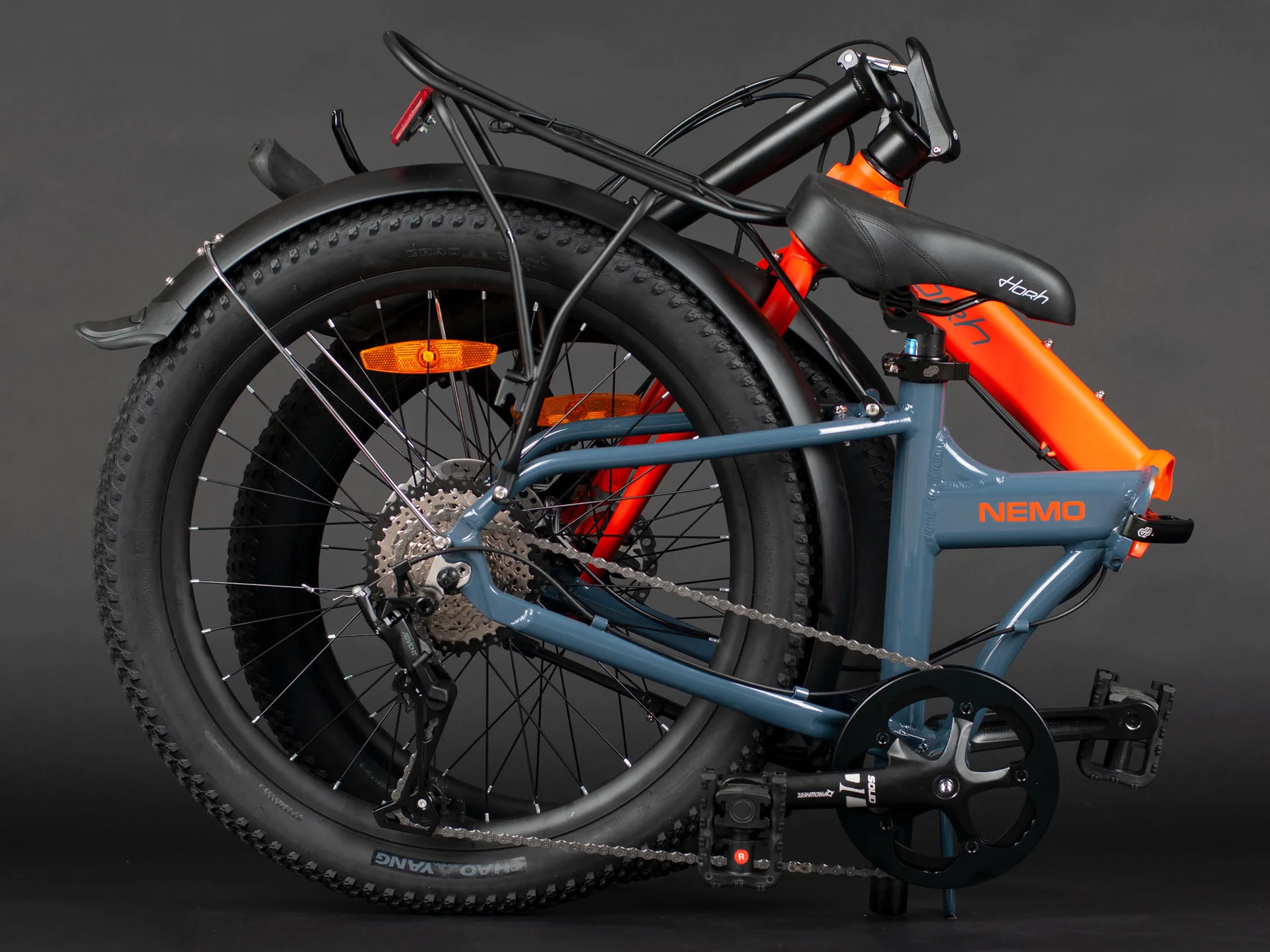 Велосипед HORH NEMO 9SP HD FAT 24" (2024) Orange-Dark Grey - миниатюра 11