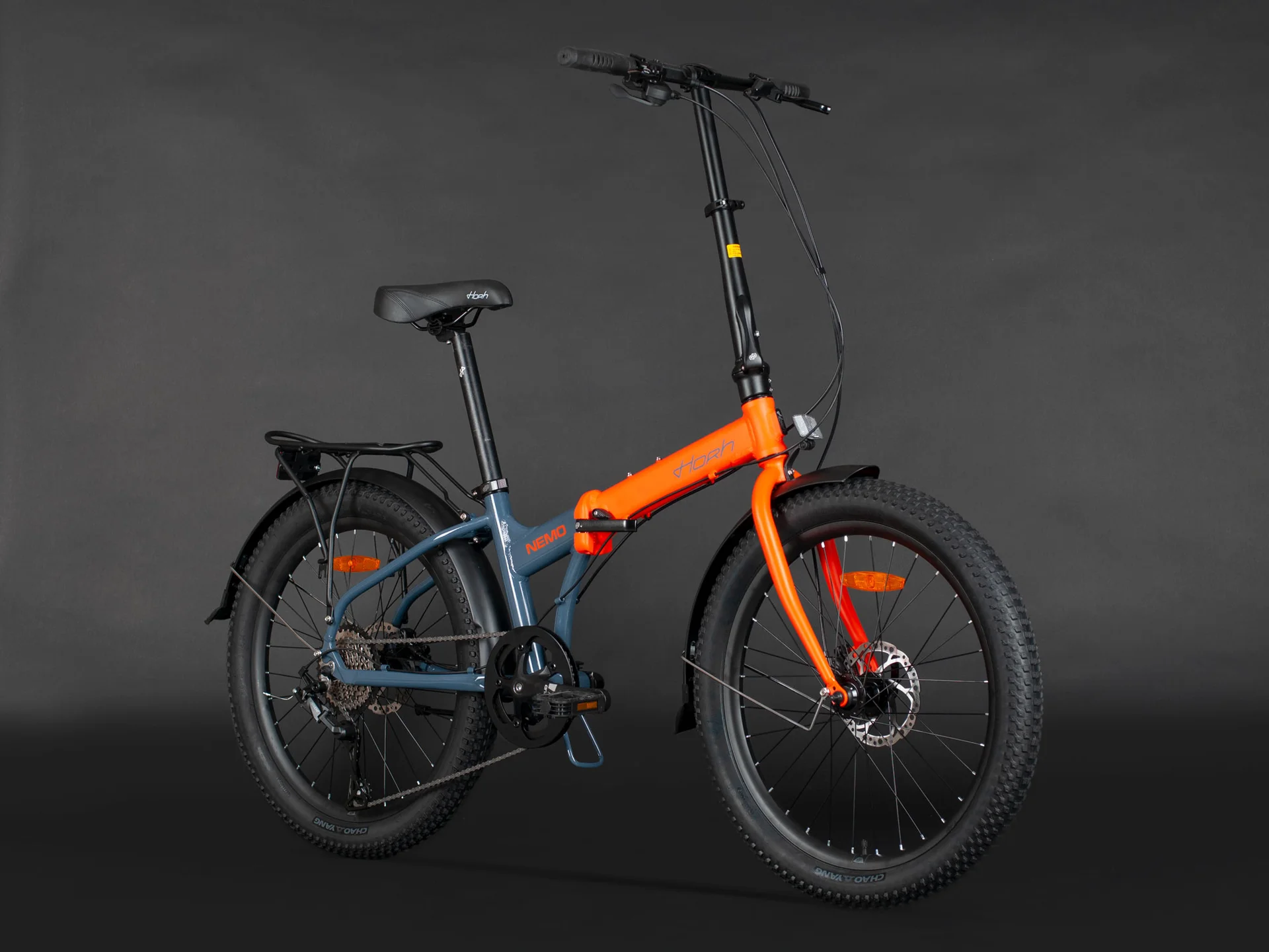 Велосипед HORH NEMO 9SP HD FAT 24" (2024) Orange-Dark Grey - миниатюра 4