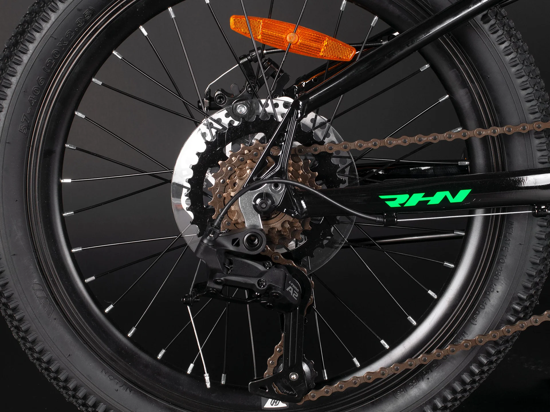 Велосипед HORH ROHAN RMD 2.0 20" (2025) Black-Green-White - миниатюра 12