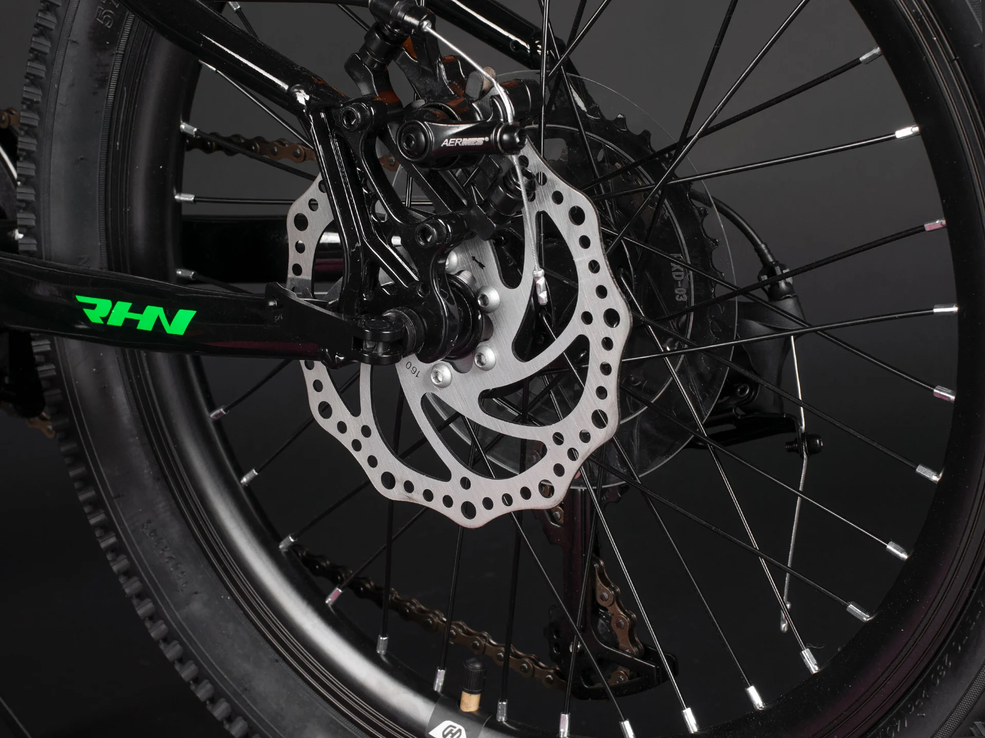 Велосипед HORH ROHAN RMD 2.0 20" (2025) Black-Green-White - миниатюра 15