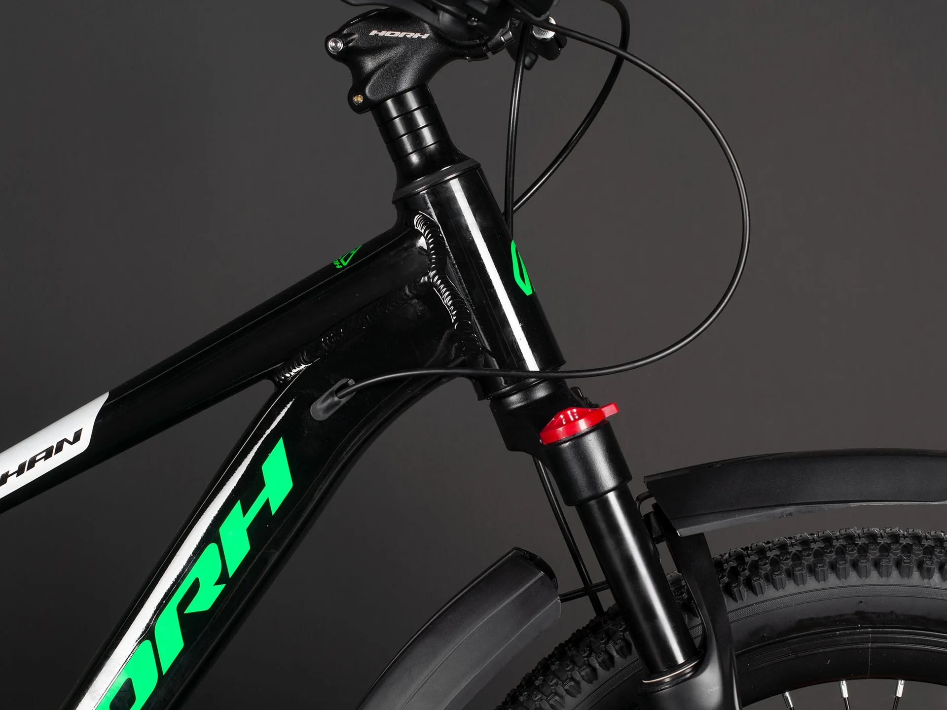 Велосипед HORH ROHAN RMD 2.0 20" (2025) Black-Green-White - миниатюра 9
