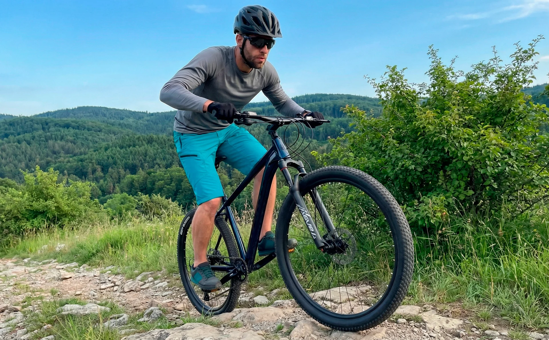 Велосипед HORH BULLET AIR HBHD7.2 27,5" (2025) Blue-Black - миниатюра 2