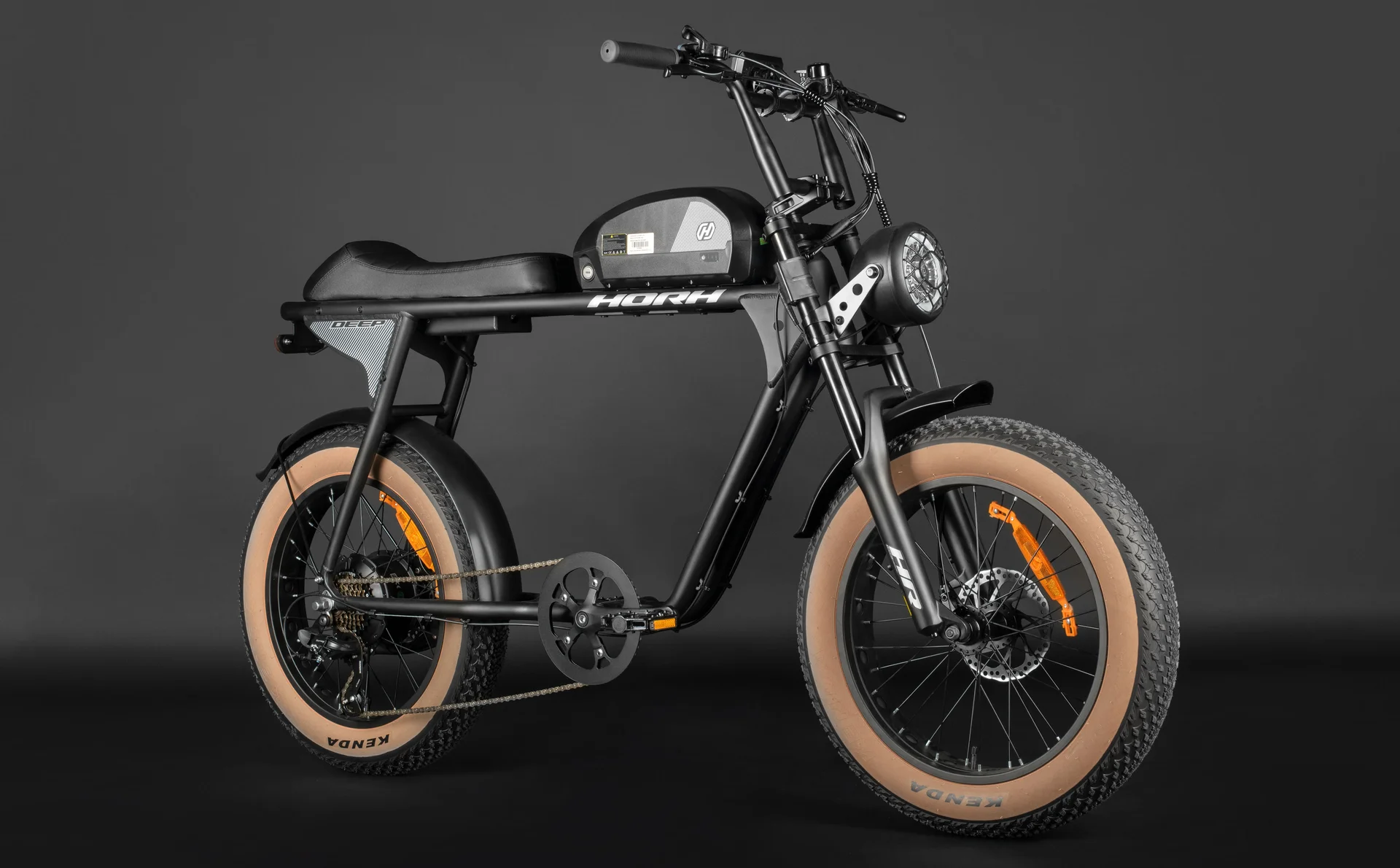 Велосипед HORH DEEP 20" 500W (2025) Black-Grey-Brown - миниатюра 2