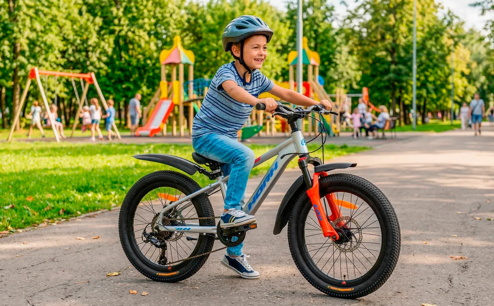Велосипед HORH ROHAN RMD 2.0 20" (2025) Grey-Blue-Orange - миниатюра 3