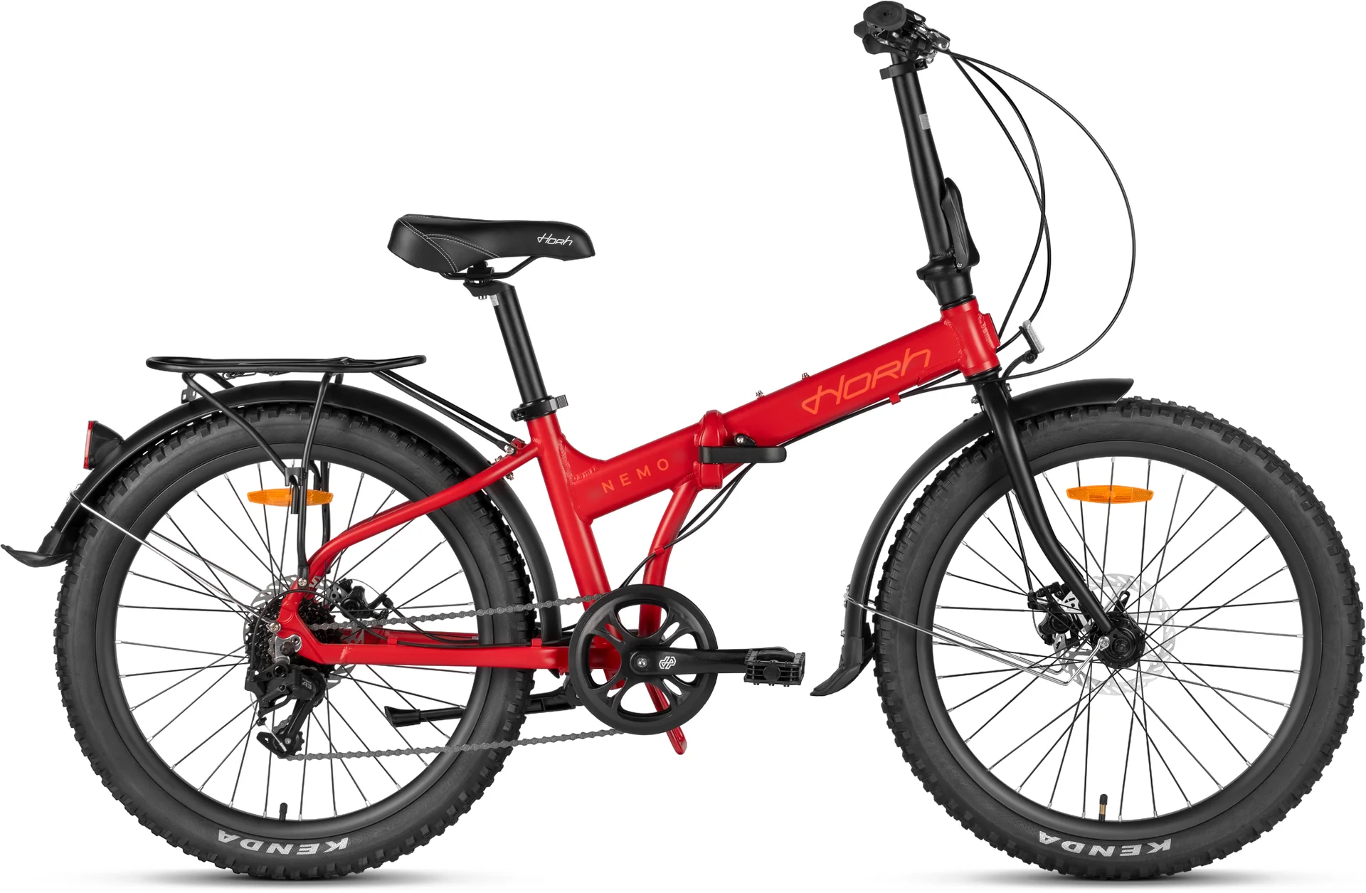 Велосипед HORH NEMO 8SP MD FAT 24" (2026) Red-Orange - изображение 1