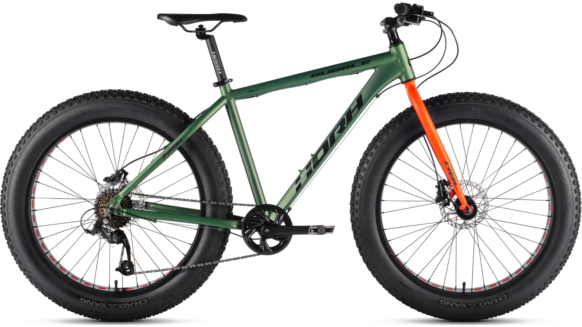 Велосипед HORH BUBBLE 26"HD (2024) Matt Green-Orange - изображение 1