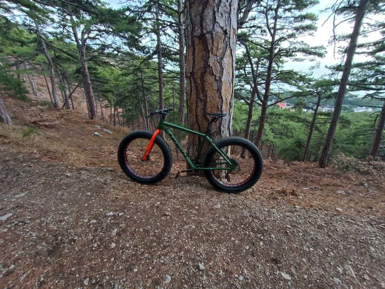 Велосипед HORH BUBBLE 26"HD (2024) Matt Green-Orange - миниатюра 13
