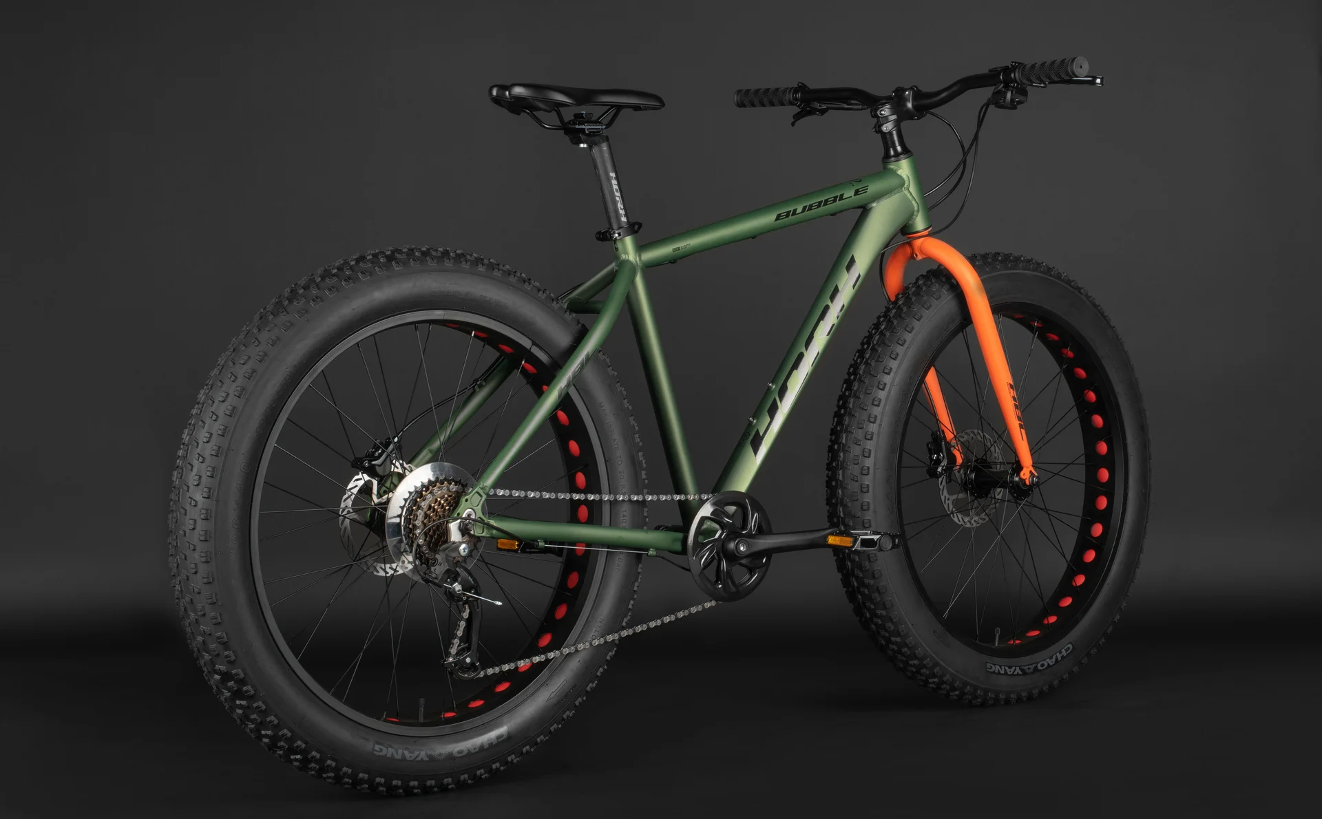 Велосипед HORH BUBBLE 26"HD (2024) Matt Green-Orange - миниатюра 4