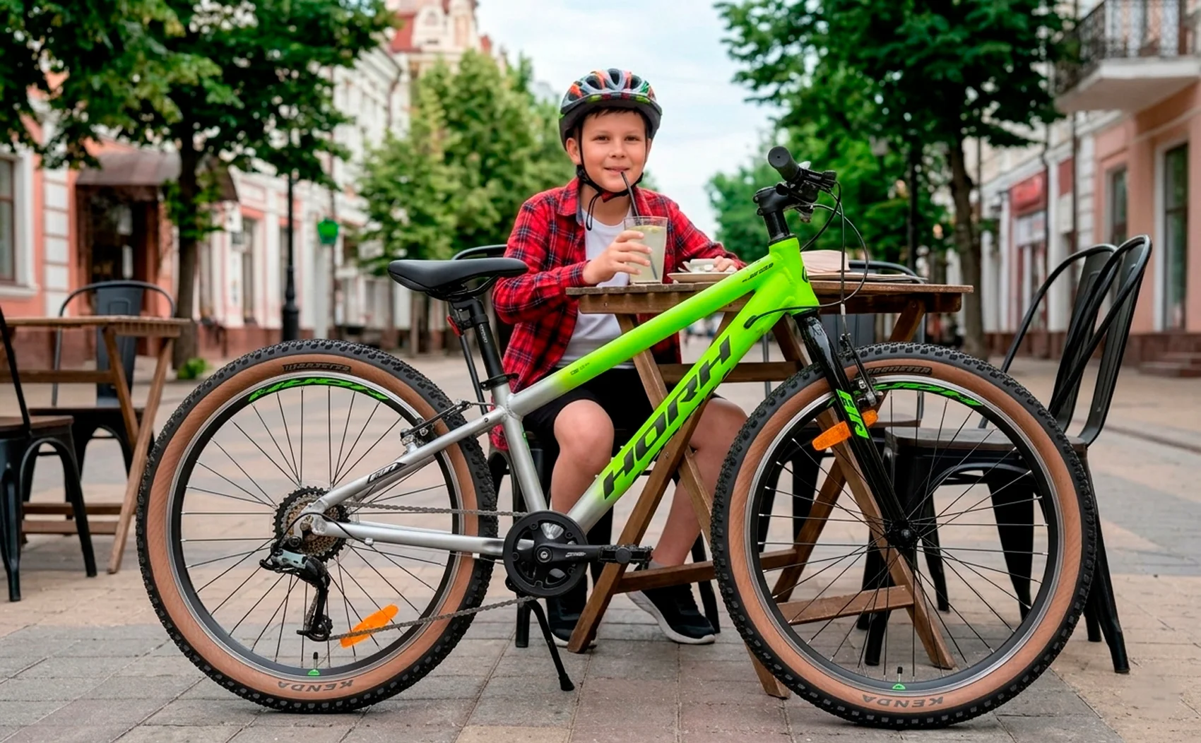 Велосипед HORH JAB JABVB24 24" (2025) Green-Silver-Black - миниатюра 4