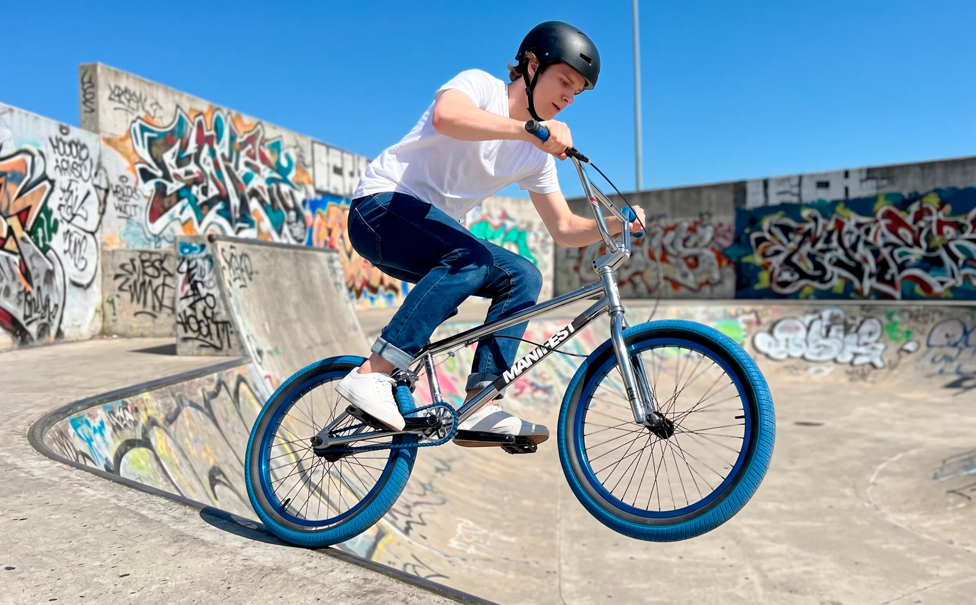 Велосипед MANIFEST CUSTOM 20" Blue-Chrome - миниатюра 2