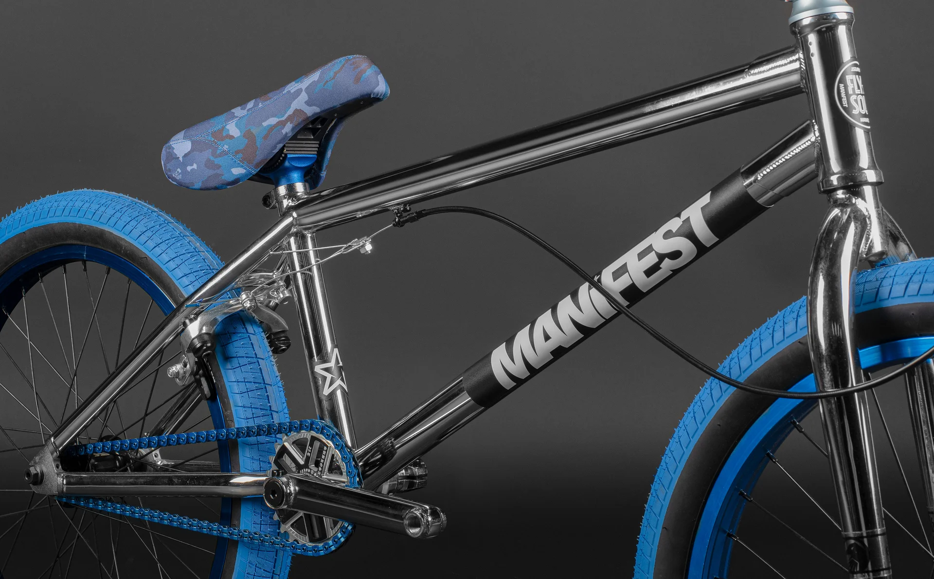 Велосипед MANIFEST CUSTOM 20" Blue-Chrome - миниатюра 9