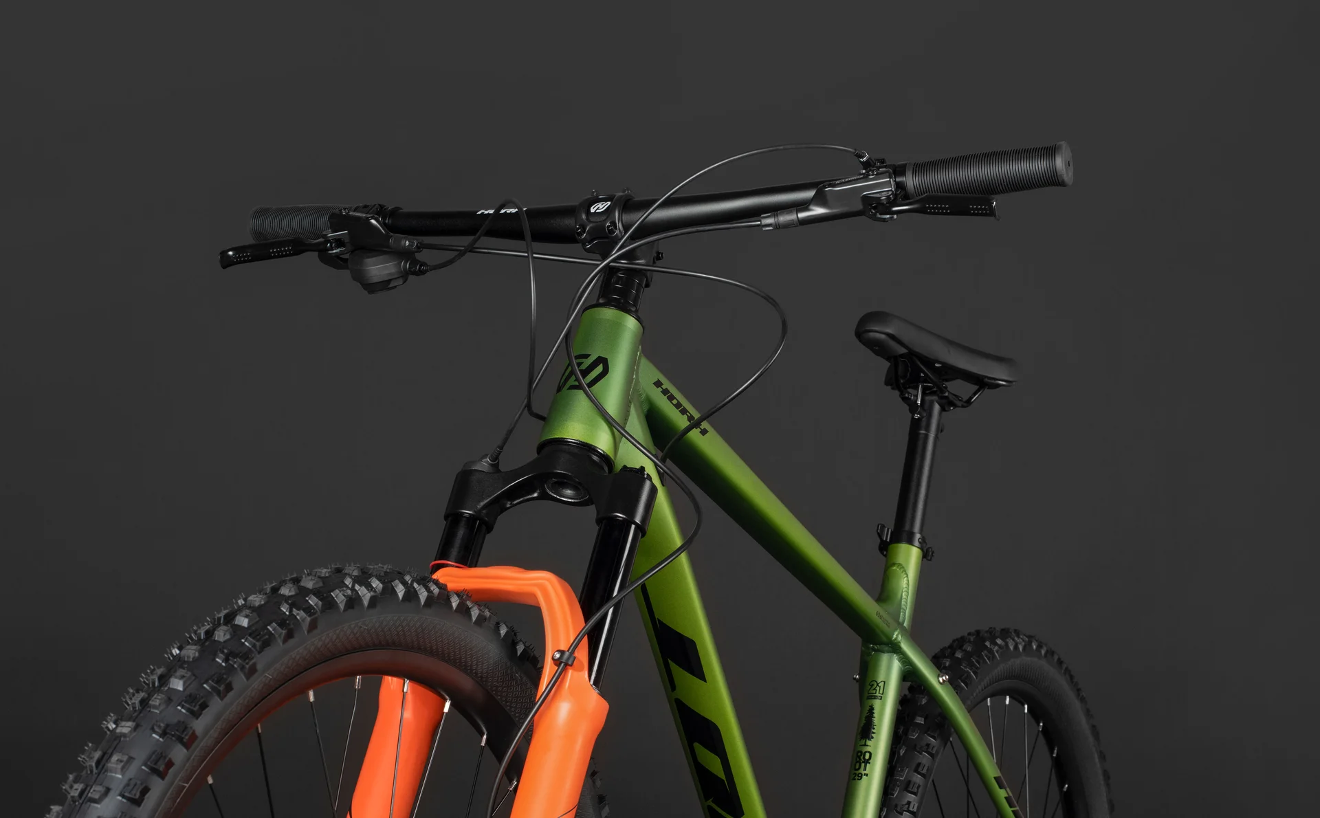Велосипед HORH ROOT 29" (2026) Matt Green-Orange - миниатюра 10