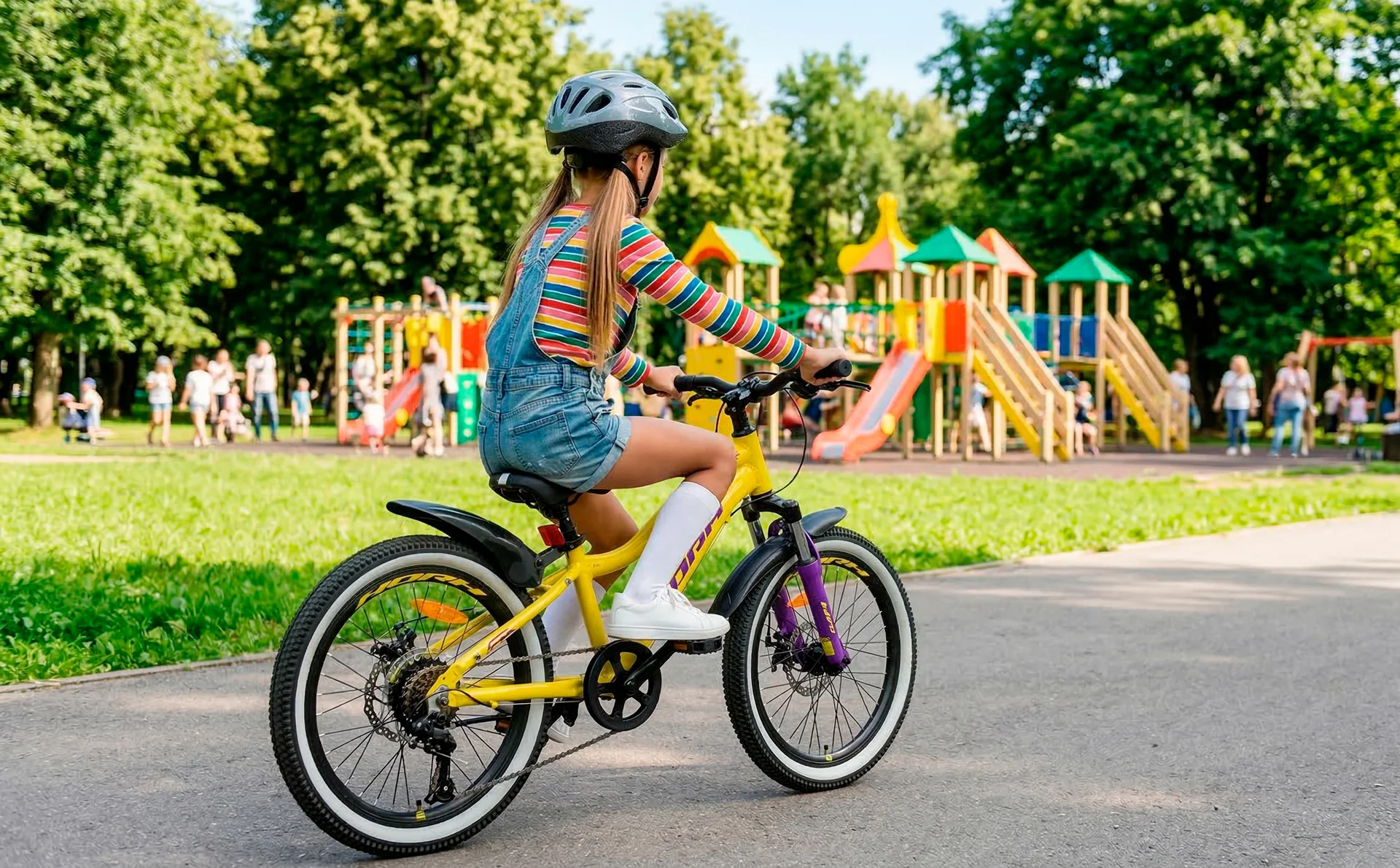 Велосипед HORH LIMA HTina 20" (2024) Yellow-Purple - миниатюра 4