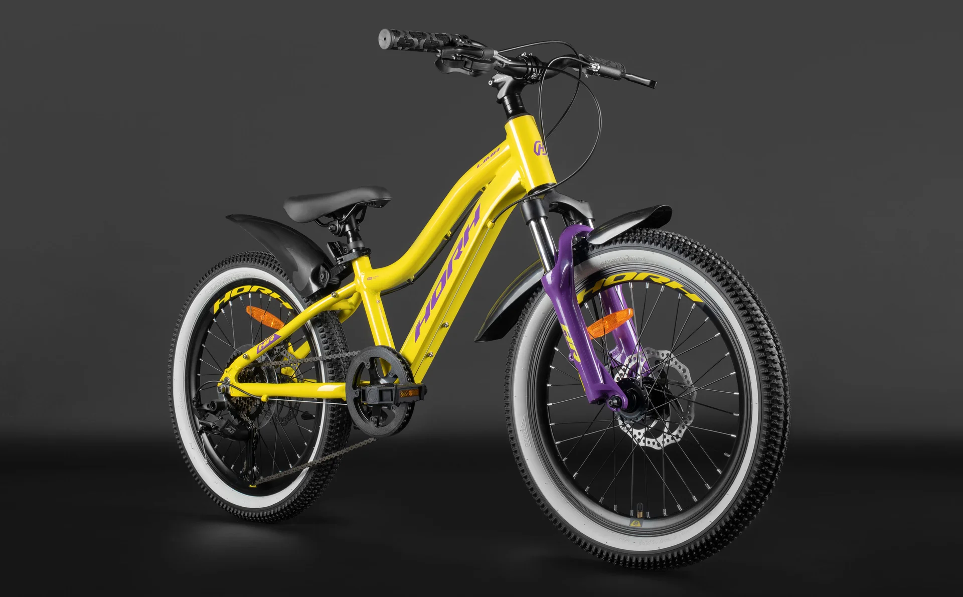 Велосипед HORH LIMA HTina 20" (2024) Yellow-Purple - миниатюра 6