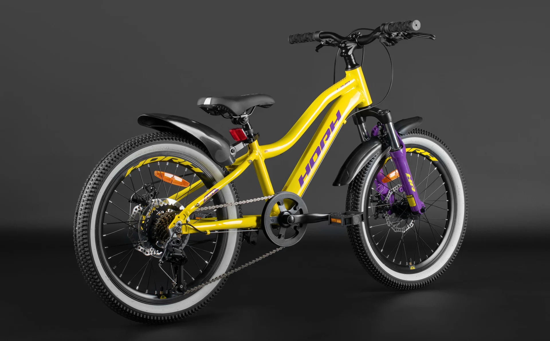 Велосипед HORH LIMA HTina 20" (2024) Yellow-Purple - миниатюра 7