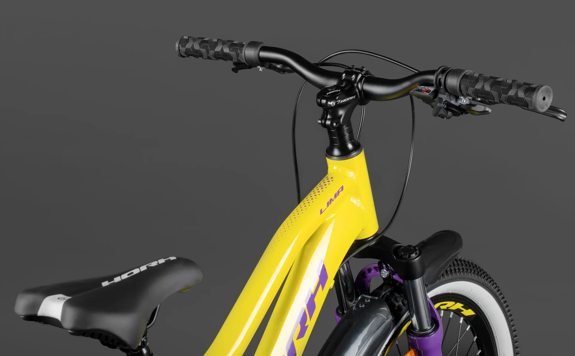 Велосипед HORH LIMA HTina 20" (2024) Yellow-Purple - миниатюра 9