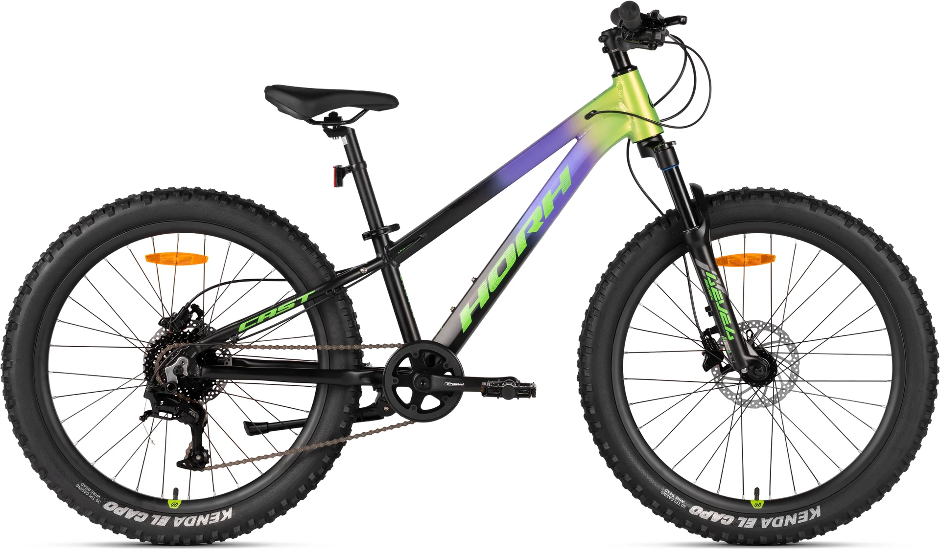 Велосипед HORH CAST HCSTHD 4.0 24" (2026) Black-Purple-Green - изображение 1