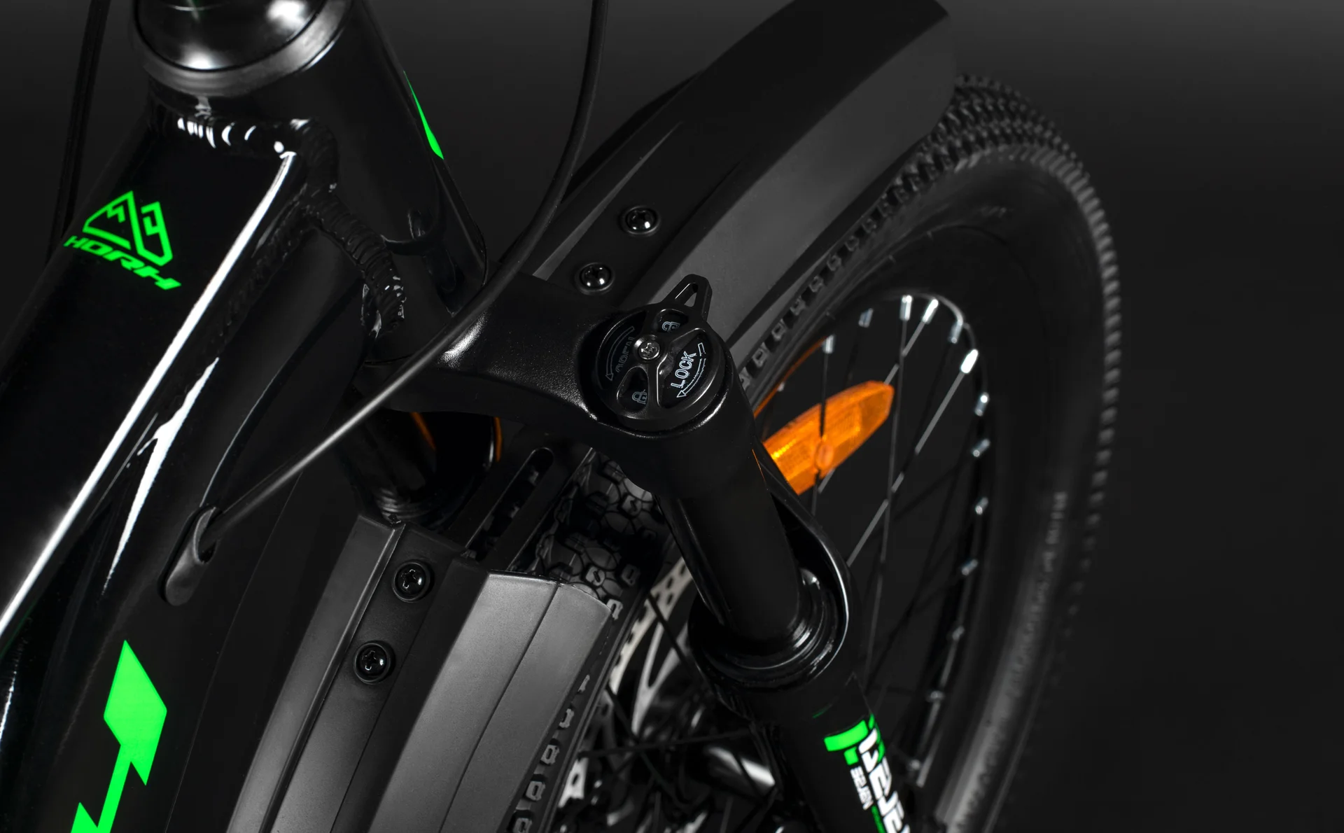 Велосипед HORH ROHAN RMD2.0 20" (2026) Black-Green-White - миниатюра 11