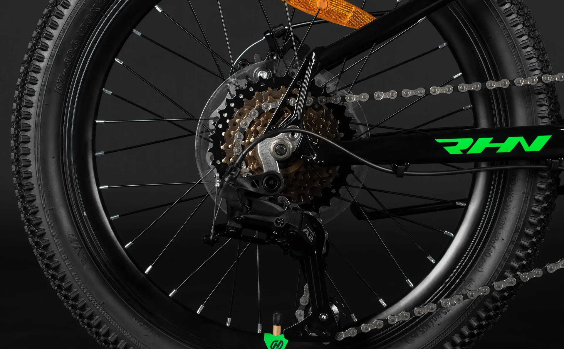 Велосипед HORH ROHAN RMD2.0 20" (2026) Black-Green-White - миниатюра 14