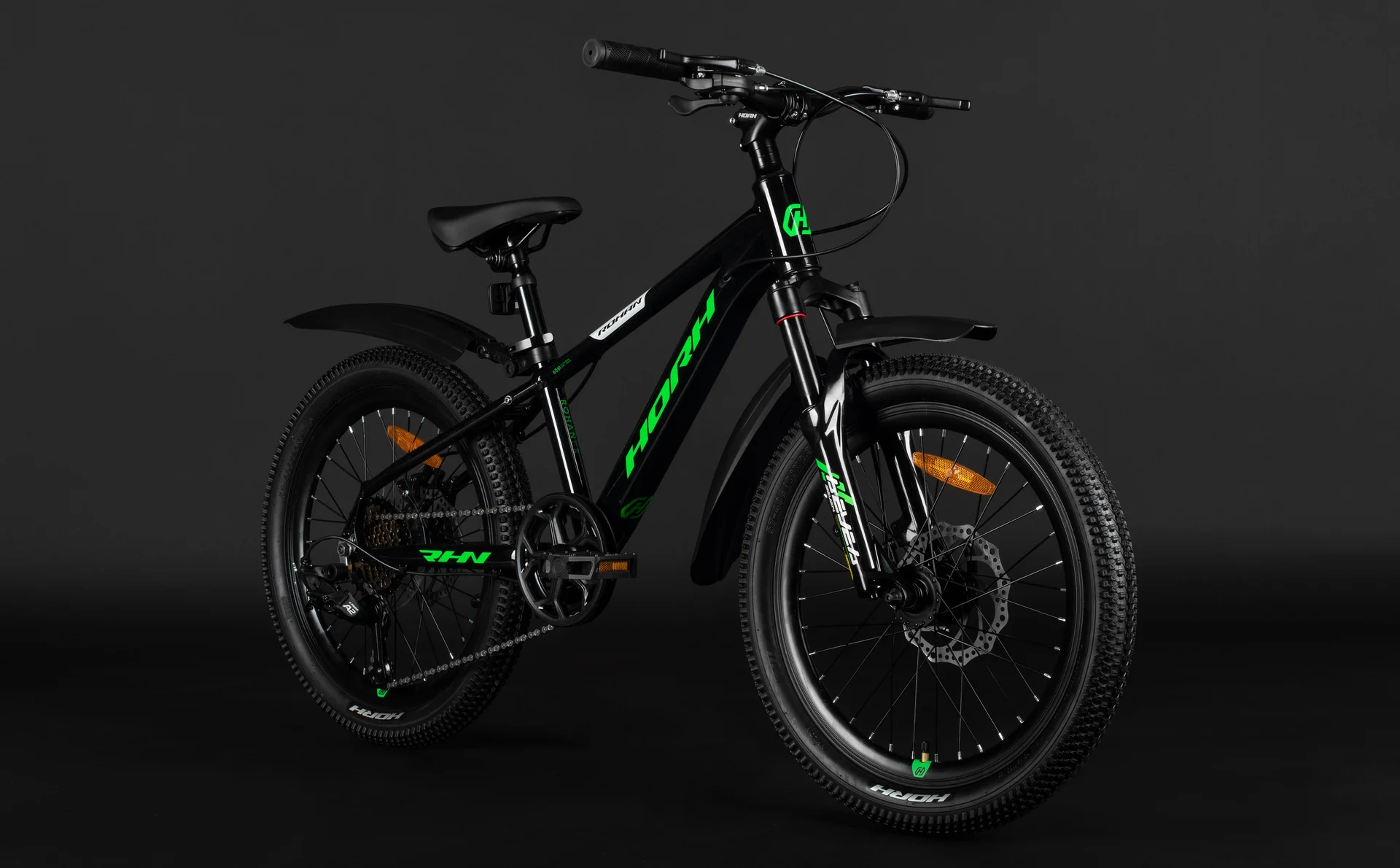 Велосипед HORH ROHAN RMD2.0 20" (2026) Black-Green-White - миниатюра 5