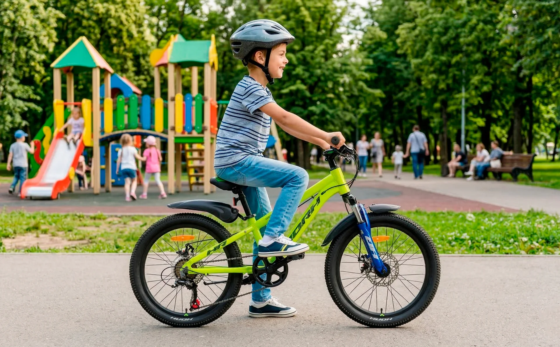 Велосипед HORH TONY HTYMD 2.0 20" (2026) Green-Black-Blue - миниатюра 2