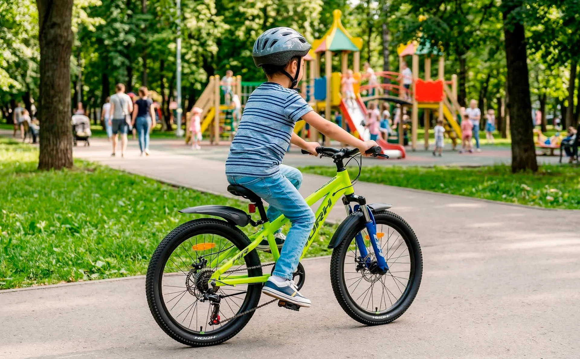 Велосипед HORH TONY HTYMD 2.0 20" (2026) Green-Black-Blue - миниатюра 4