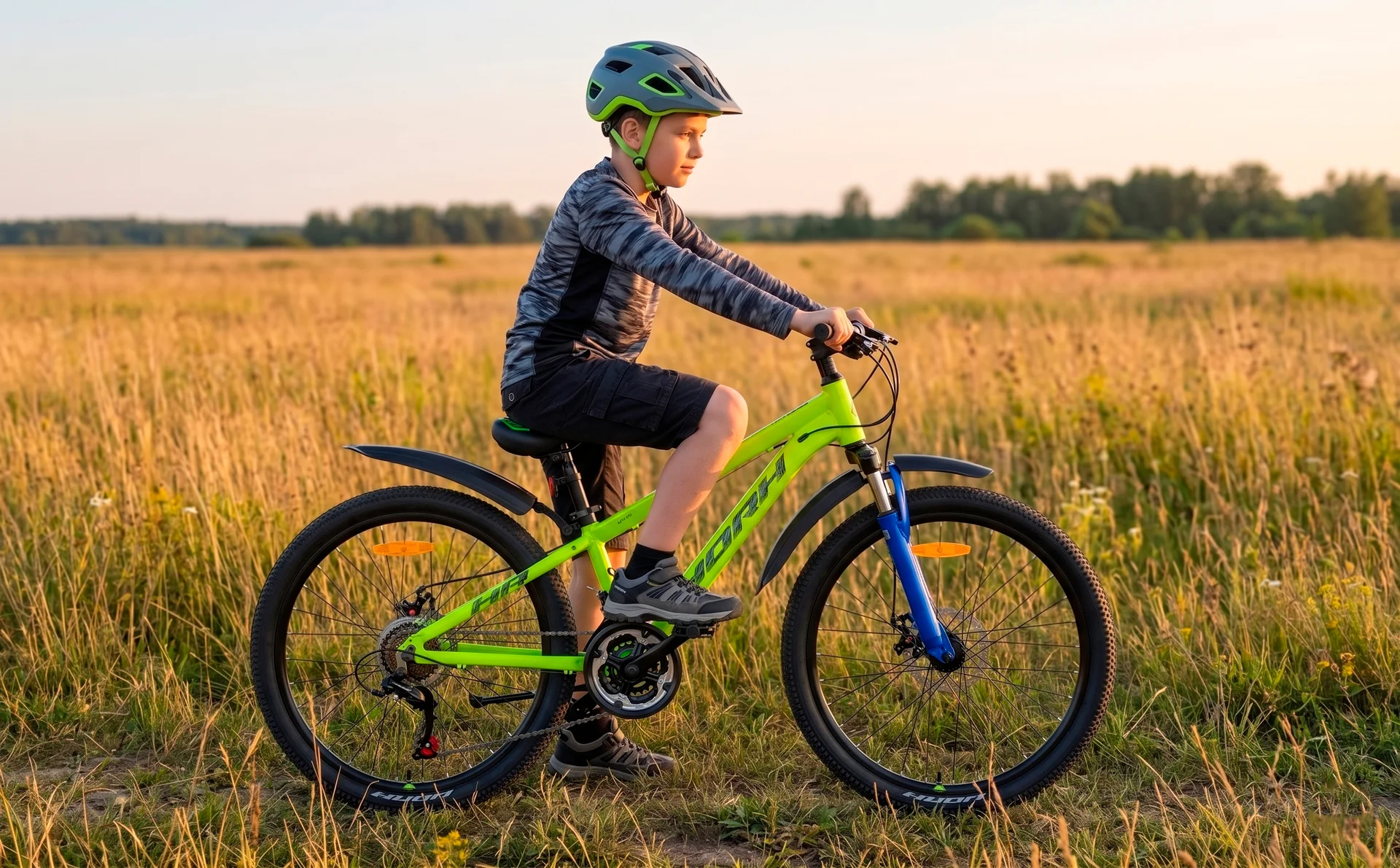 Велосипед HORH TONY HTYMD 4.0 24" (2026) Green-Black-Blue - миниатюра 2