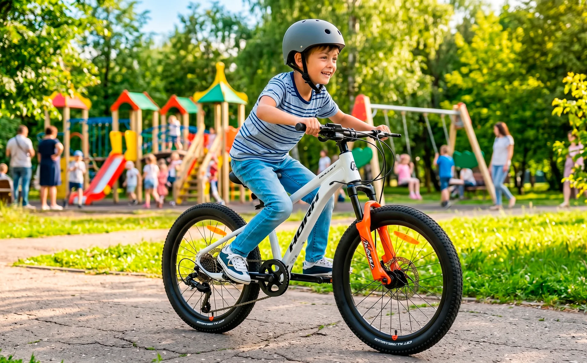 Велосипед HORH BULLET HBHD2.0 20" (2026) White-Orange - миниатюра 4