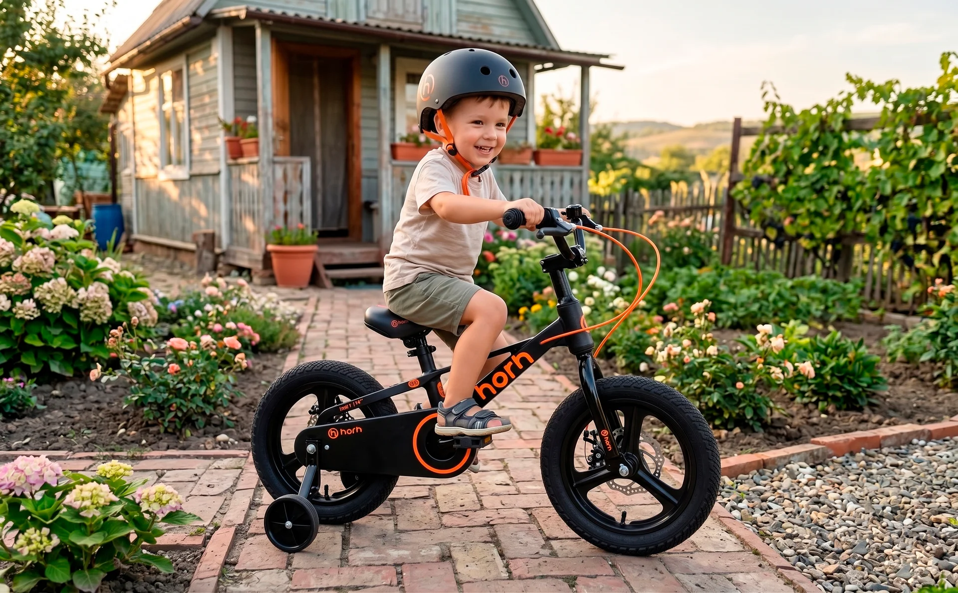 Велосипед HORH LIMIT 14 (2026) Black-Orange - миниатюра 2