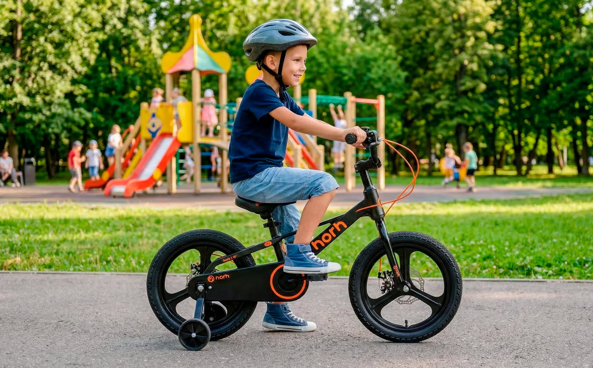 Велосипед HORH LIMIT 16 (2026) Black-Orange - миниатюра 2
