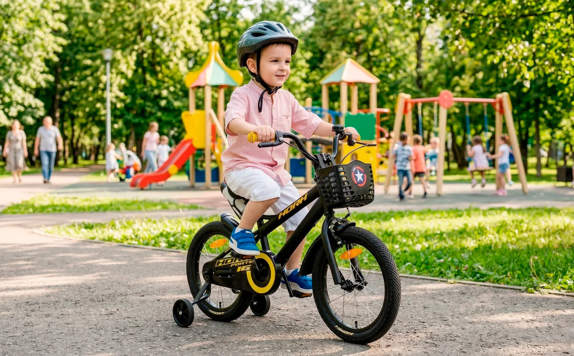 Велосипед HORH FORTE 16 (2026) Black-Yellow - миниатюра 3