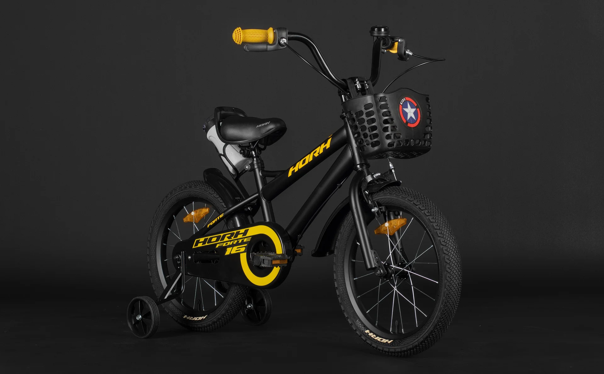 Велосипед HORH FORTE 16 (2026) Black-Yellow - миниатюра 6