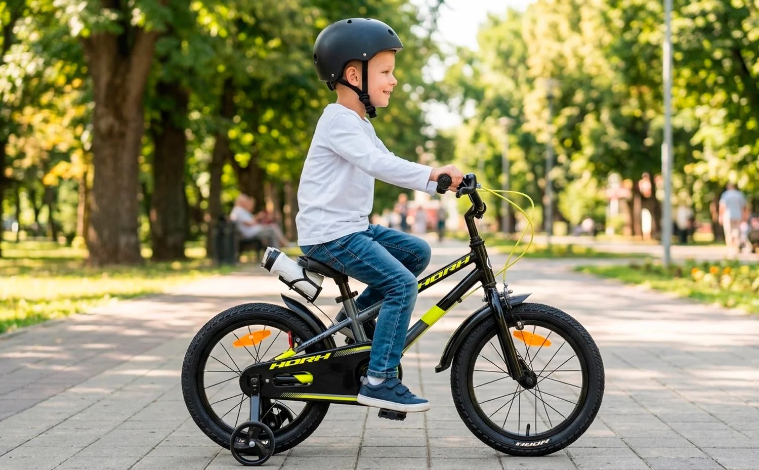 Велосипед HORH BART 16" (2026) Black-Grey-Lime - миниатюра 3