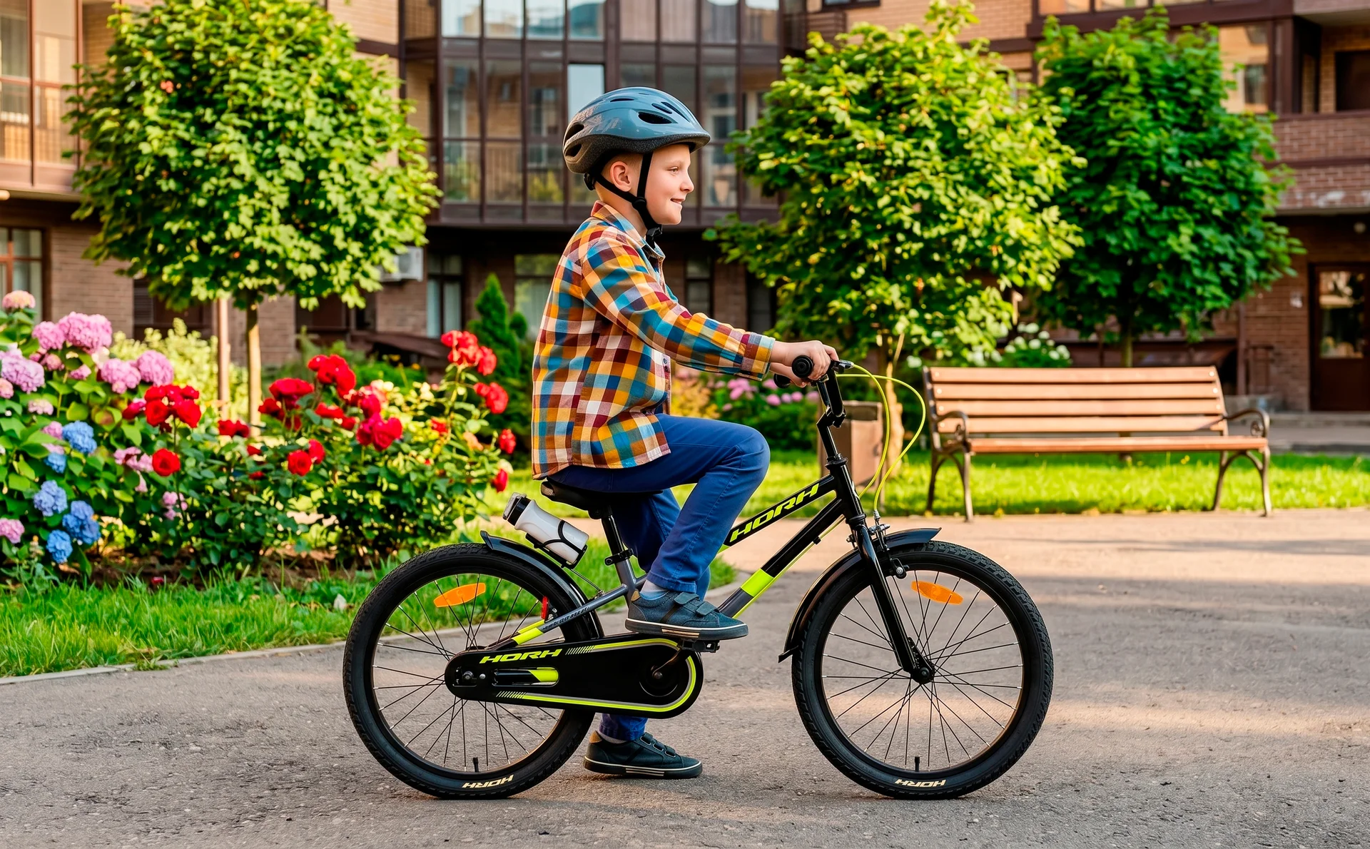 Велосипед HORH BART 20" (2026) Black-Grey-Lime - миниатюра 2