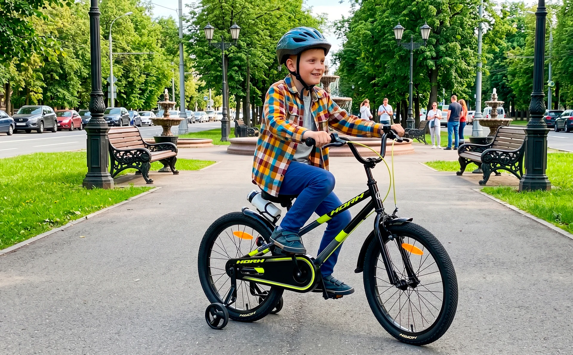 Велосипед HORH BART 20" (2026) Black-Grey-Lime - миниатюра 3