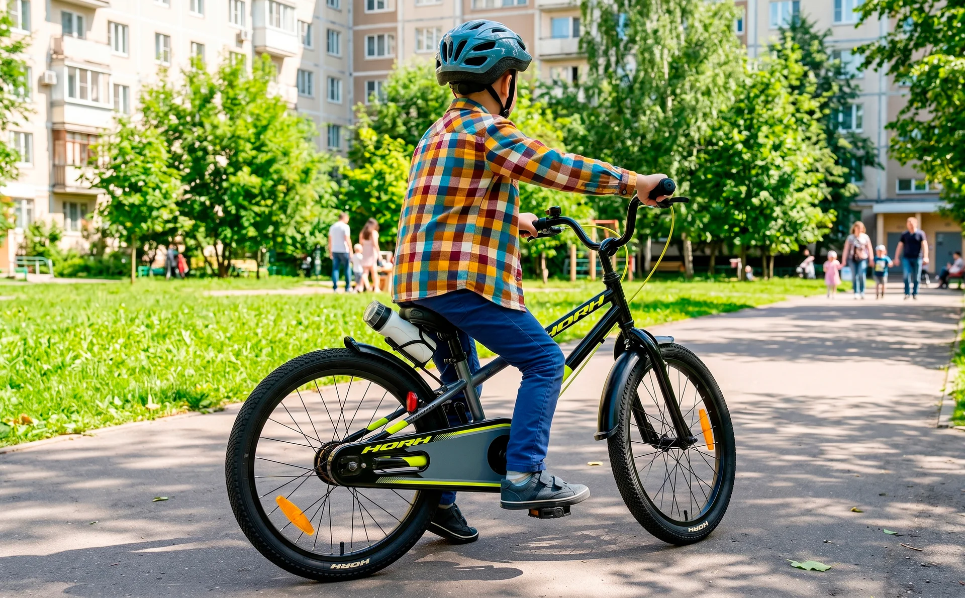Велосипед HORH BART 20" (2026) Black-Grey-Lime - миниатюра 4