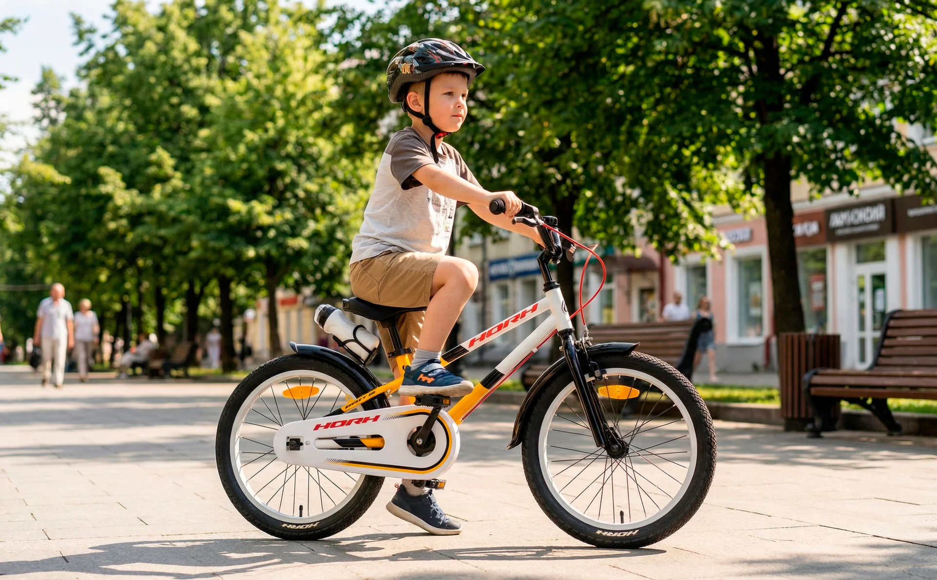 Велосипед HORH BART 18" (2026) White-Yellow-Black - миниатюра 2