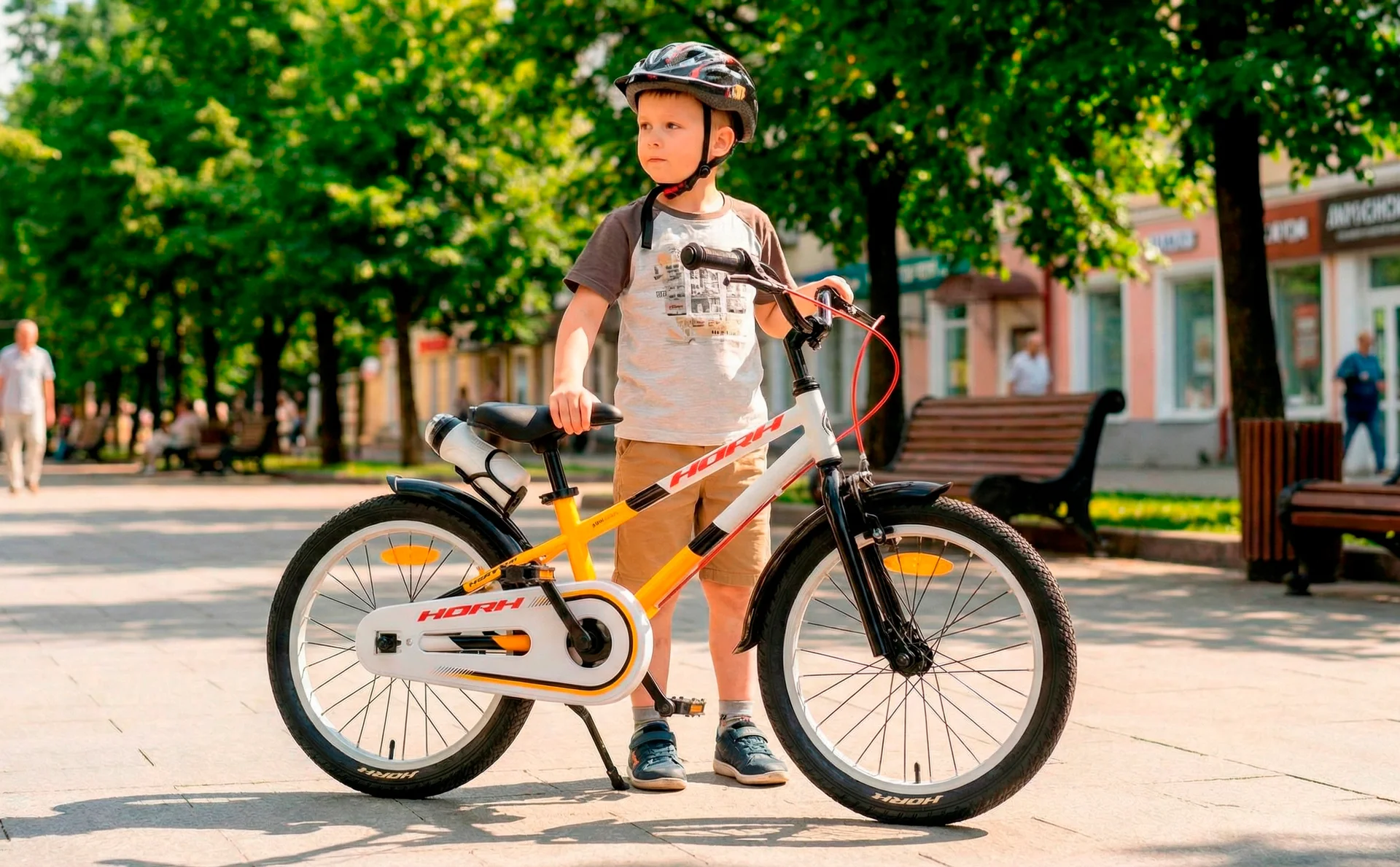 Велосипед HORH BART 18" (2026) White-Yellow-Black - миниатюра 4