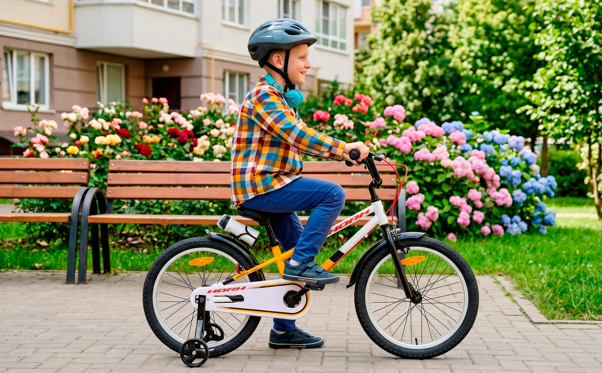 Велосипед HORH BART 20" (2026) White-Yellow-Black - миниатюра 2