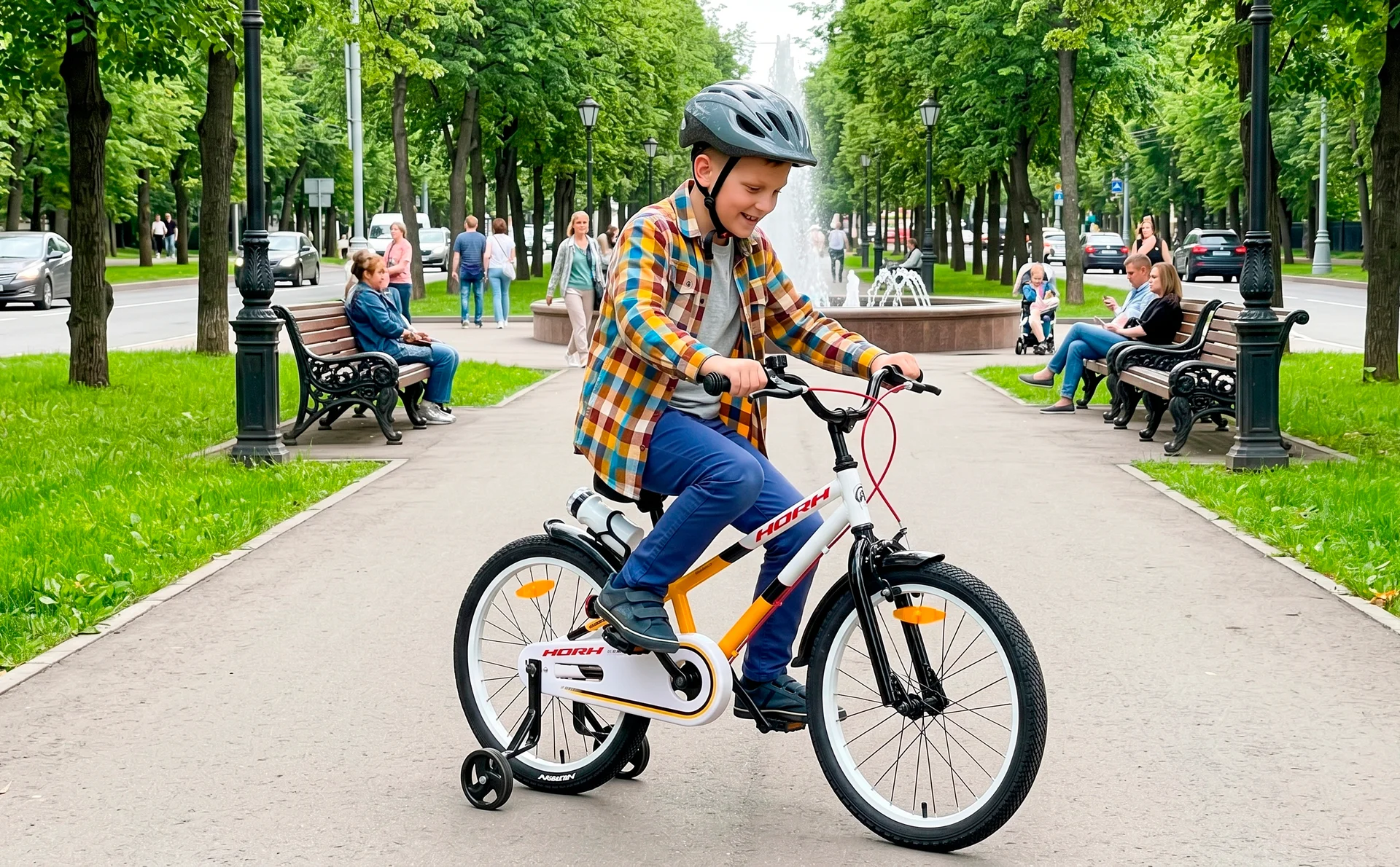 Велосипед HORH BART 20" (2026) White-Yellow-Black - миниатюра 3