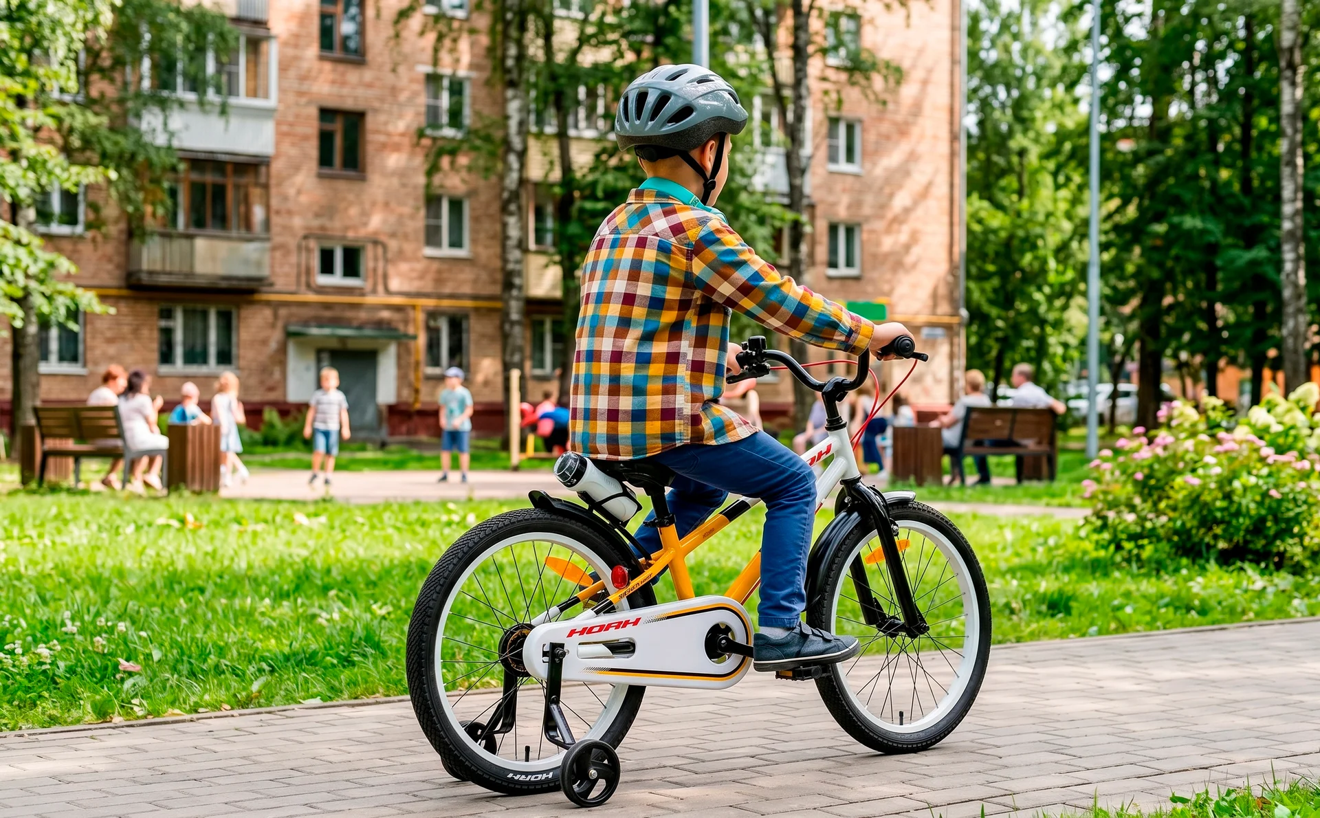 Велосипед HORH BART 20" (2026) White-Yellow-Black - миниатюра 4