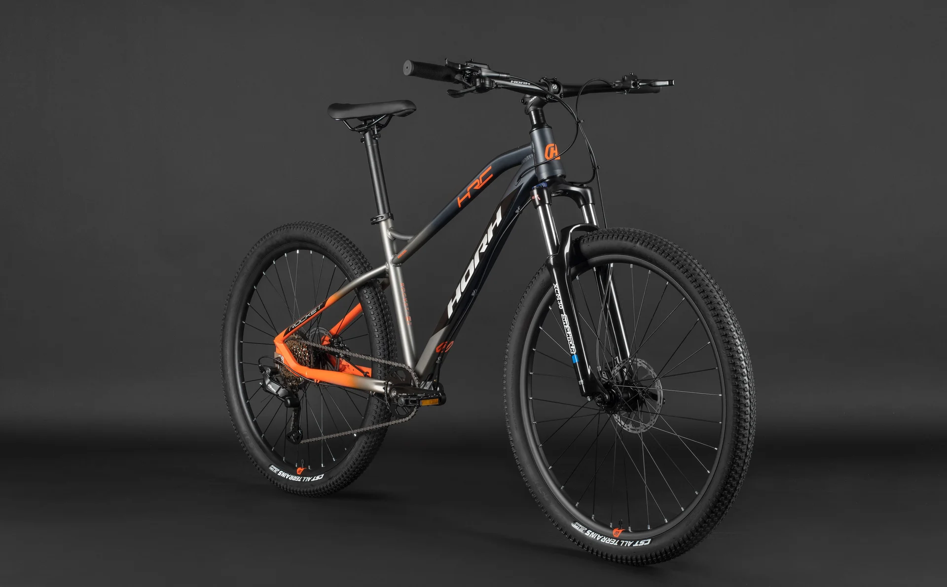 Велосипед HORH ROCKET HRCTES7.2 27,5" (2025) Black-Grey-Orange - миниатюра 6