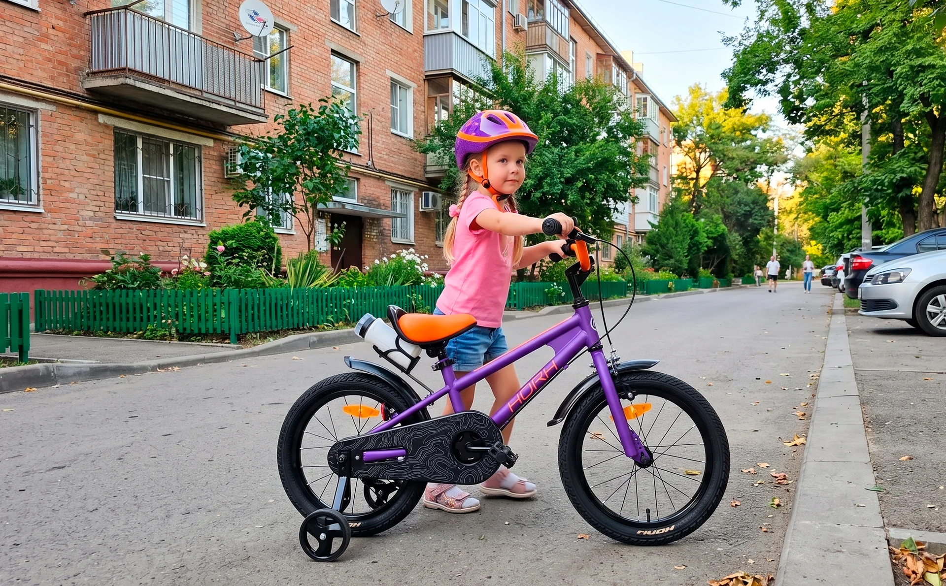 Велосипед HORH HAPPY 16" (2026) Purple-Orange - миниатюра 4