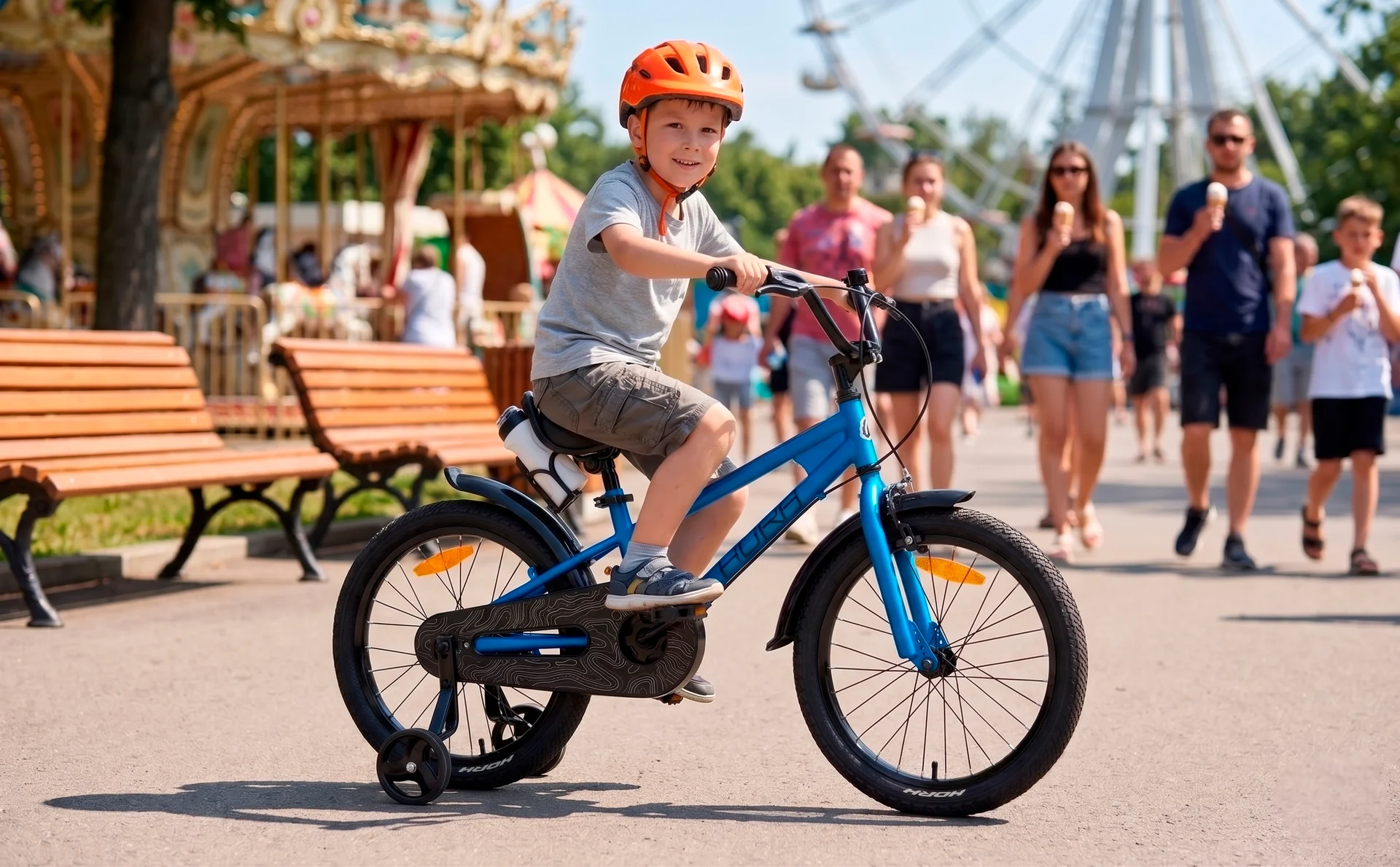 Велосипед HORH HAPPY 18" (2026) Blue-Black - миниатюра 2
