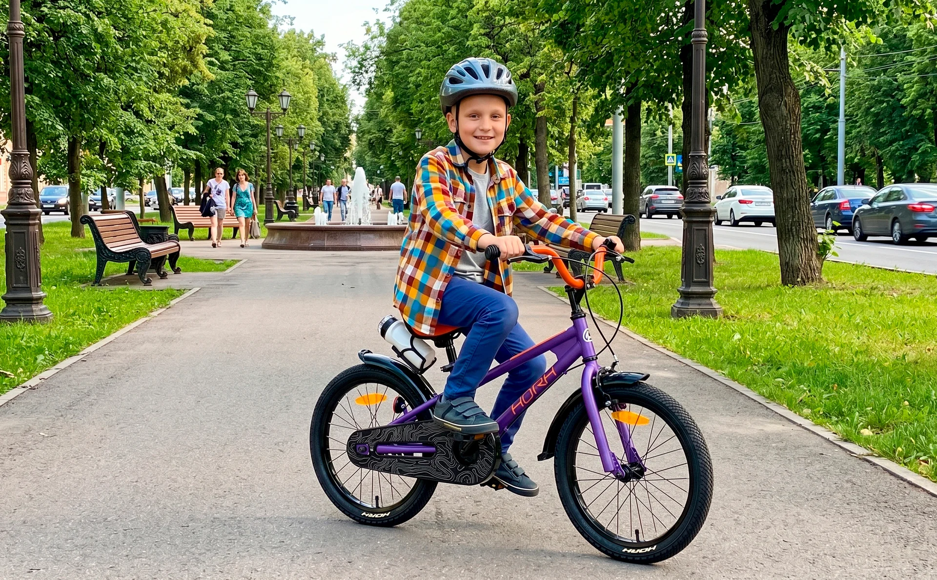 Велосипед HORH HAPPY 18" (2026) Purple-Orange - миниатюра 3