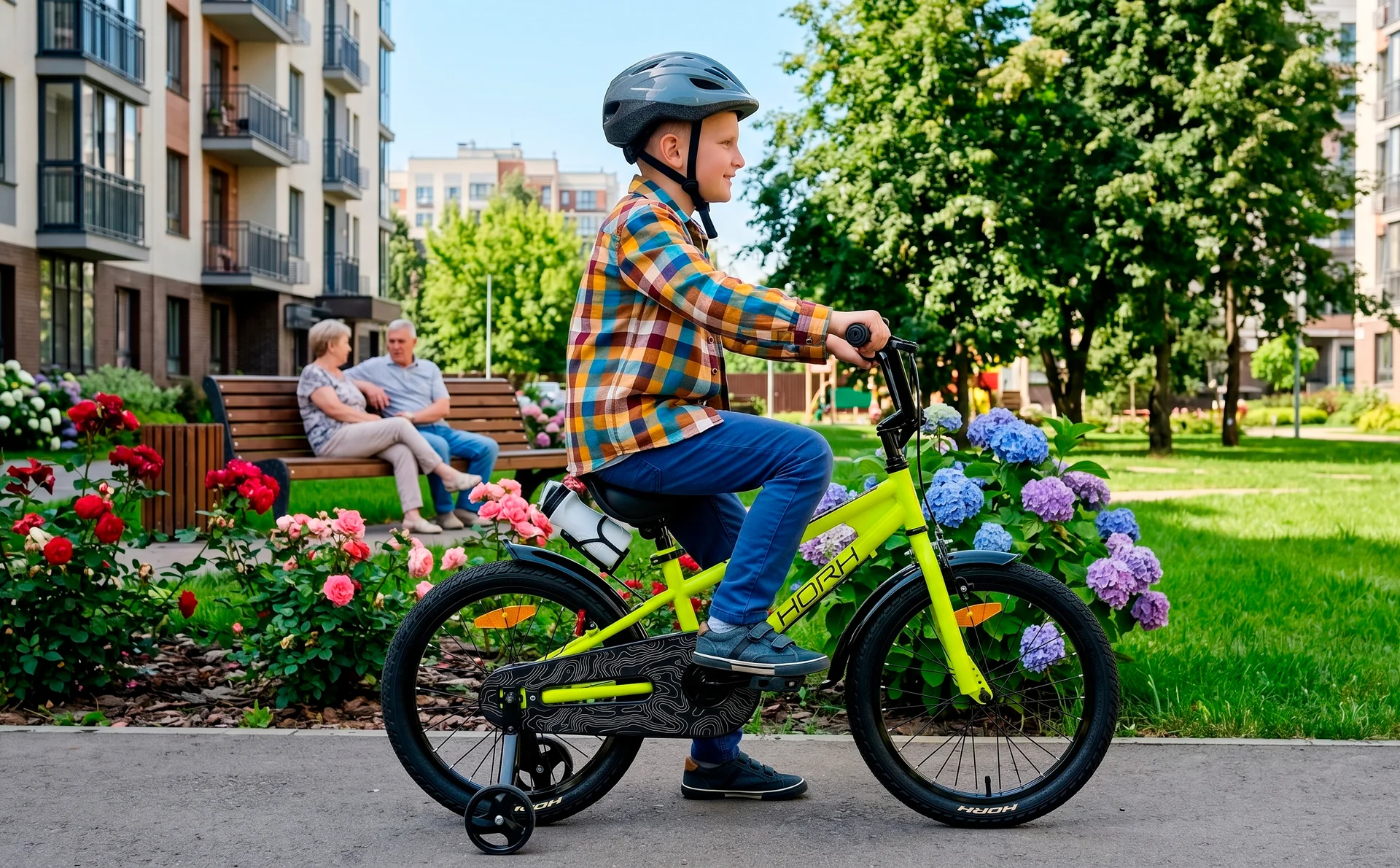 Велосипед HORH HAPPY 18" (2026) Yellow-Black - миниатюра 4